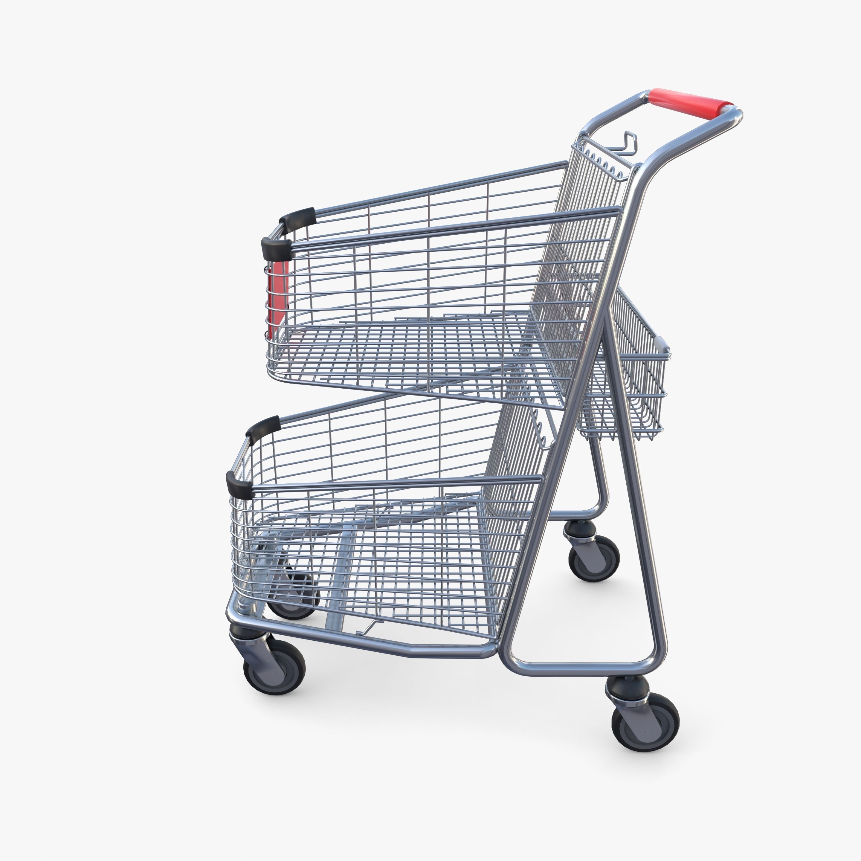 Shopping cart v3 3D model_1