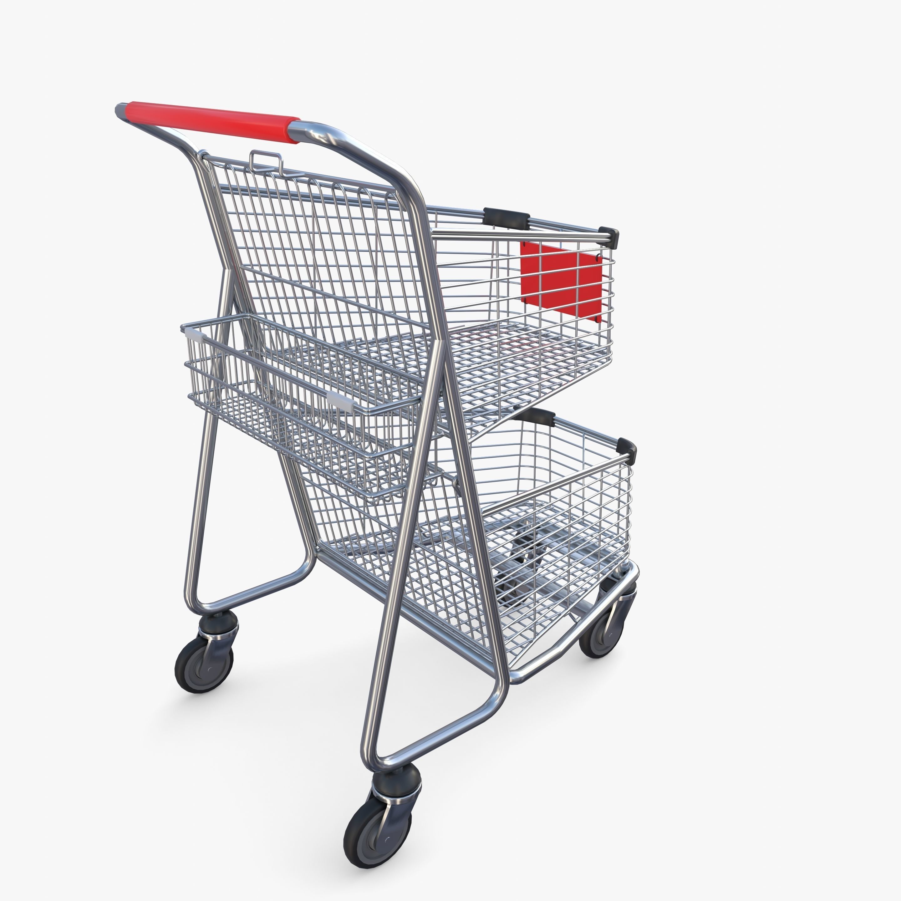 Shopping cart v3 3D model_4