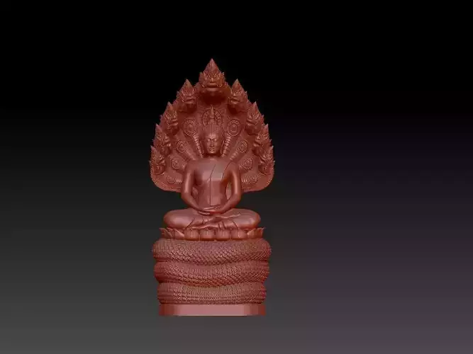 buddha with 9 heads dragons