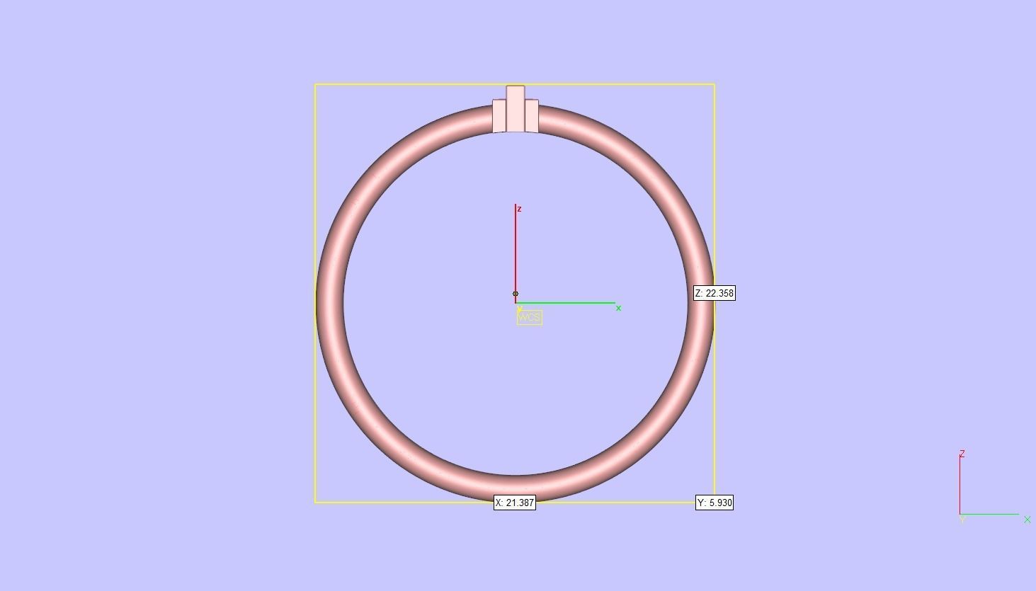 Tiny Baguette Dimond Ring 3D print model_8