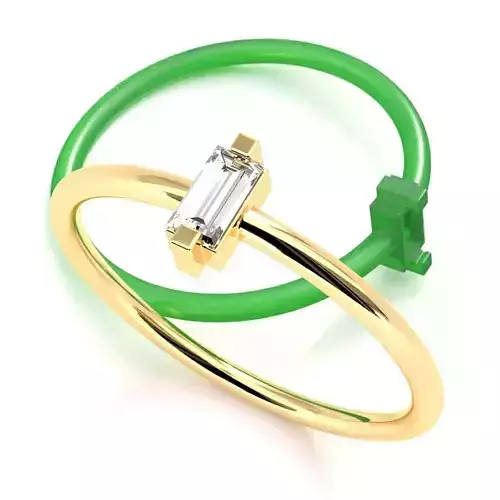 Tiny Baguette Dimond Ring