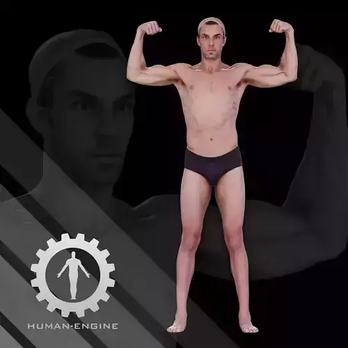 Male Scan - Dan 030 Muscle Pose