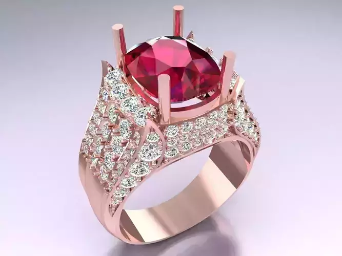 Oval Ring - Diamond Ring - N3561