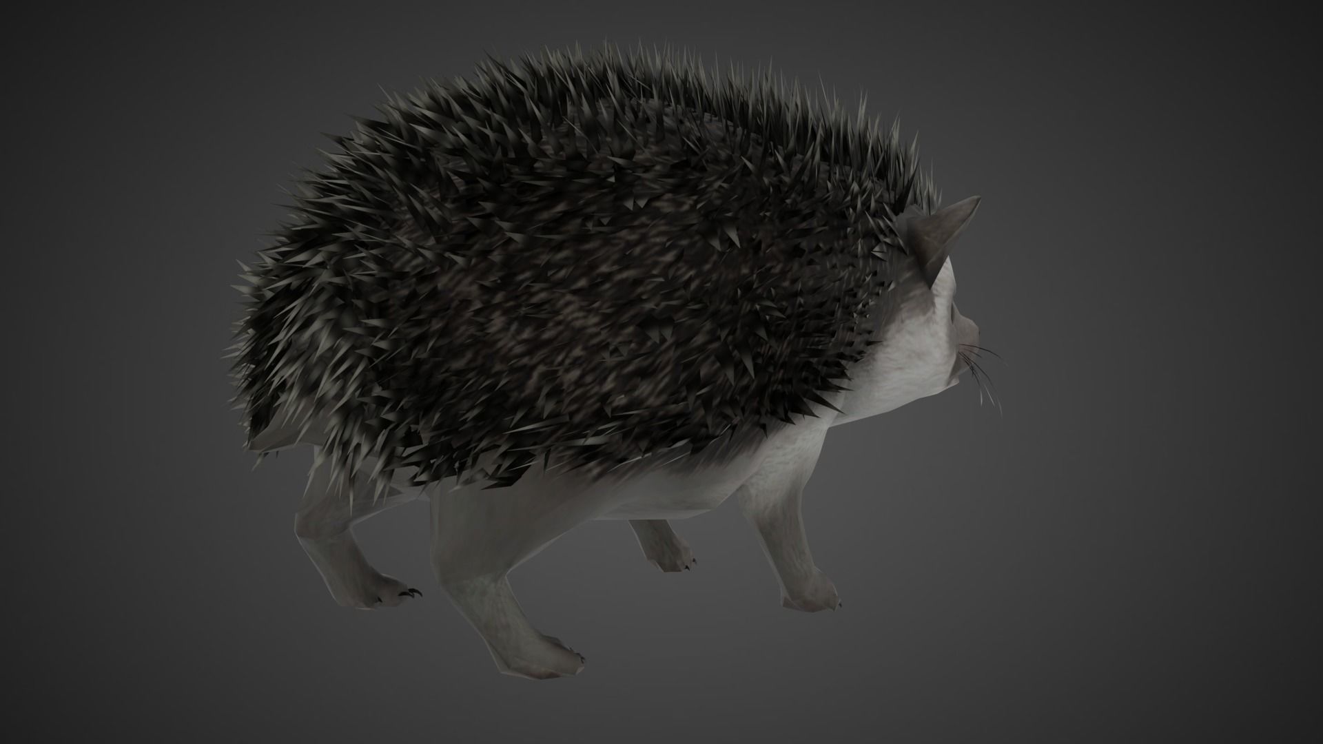 Hedgehog Stylized Brown 3D Character Low-poly 3D model_6