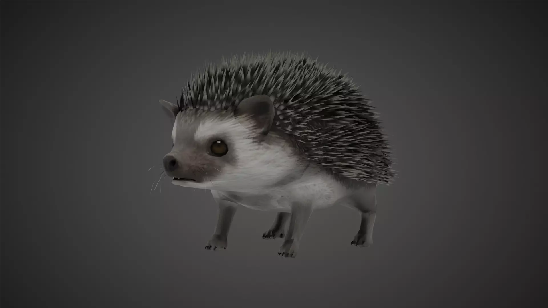 Hedgehog Stylized Brown 3D Character Low-poly 3D model_0