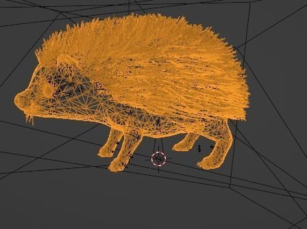 Hedgehog Stylized Brown 3D Character Low-poly 3D model_10
