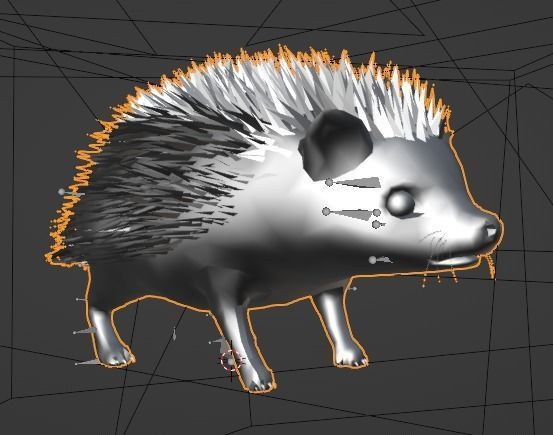 Hedgehog Stylized Brown 3D Character Low-poly 3D model_15
