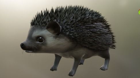 Hedgehog Stylized Brown 3D Character Low-poly 3D model_19