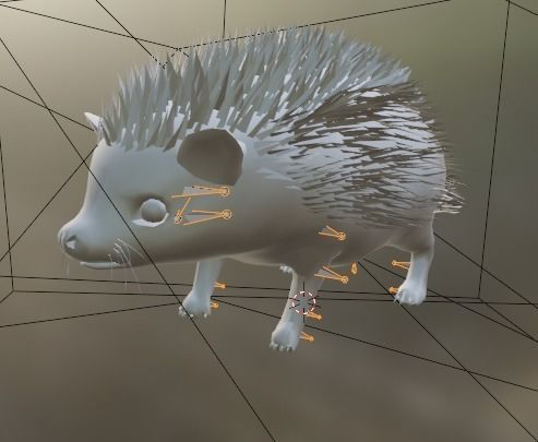 Hedgehog Stylized Brown 3D Character Low-poly 3D model_28