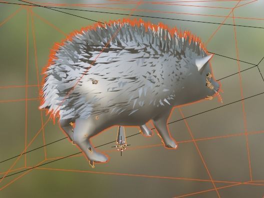 Hedgehog Stylized Brown 3D Character Low-poly 3D model_29