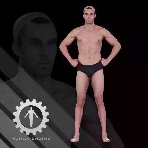 Male Scan - Dan 031 Hands on Hips Pose