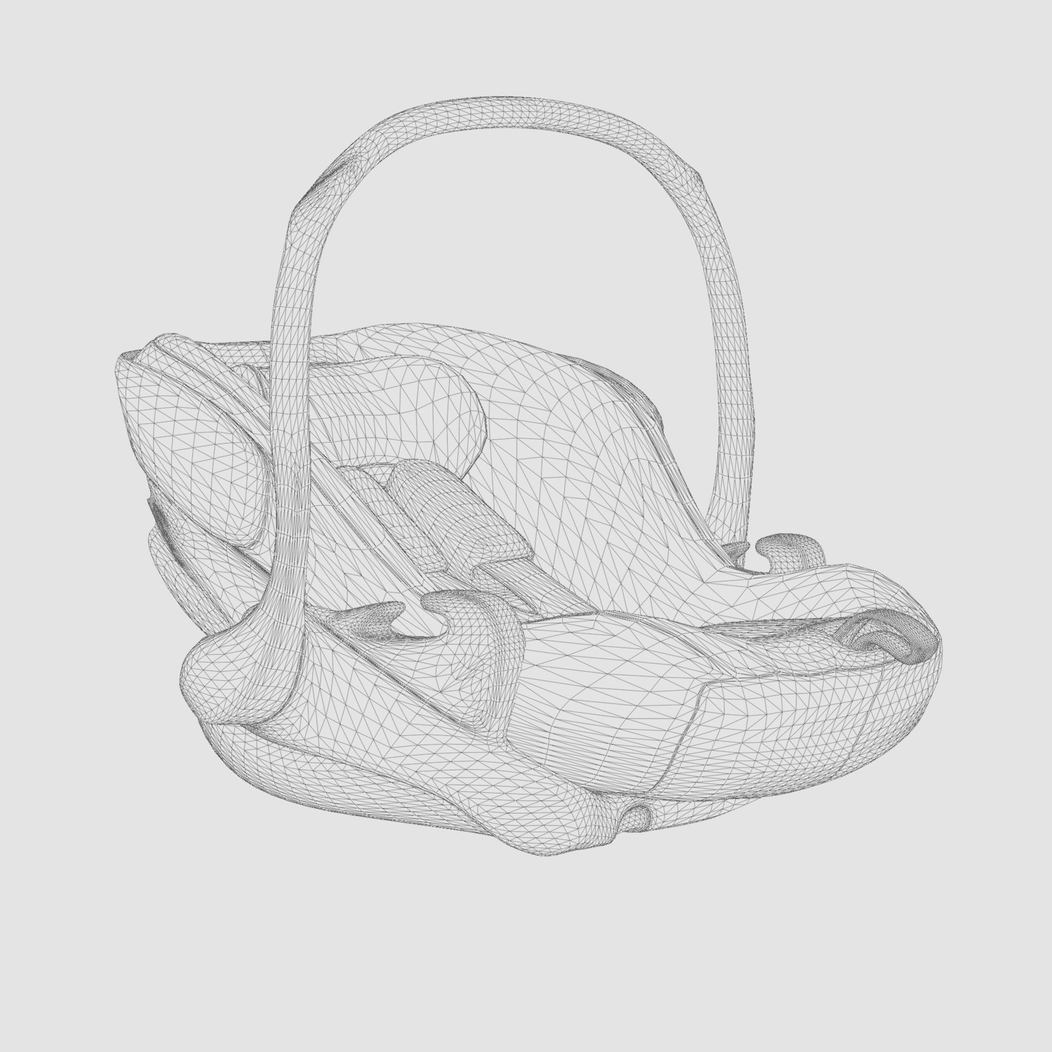 3D Model of  Prams and Strollers - Cybex Cloud Z i-Size  Low-poly 3D model_5