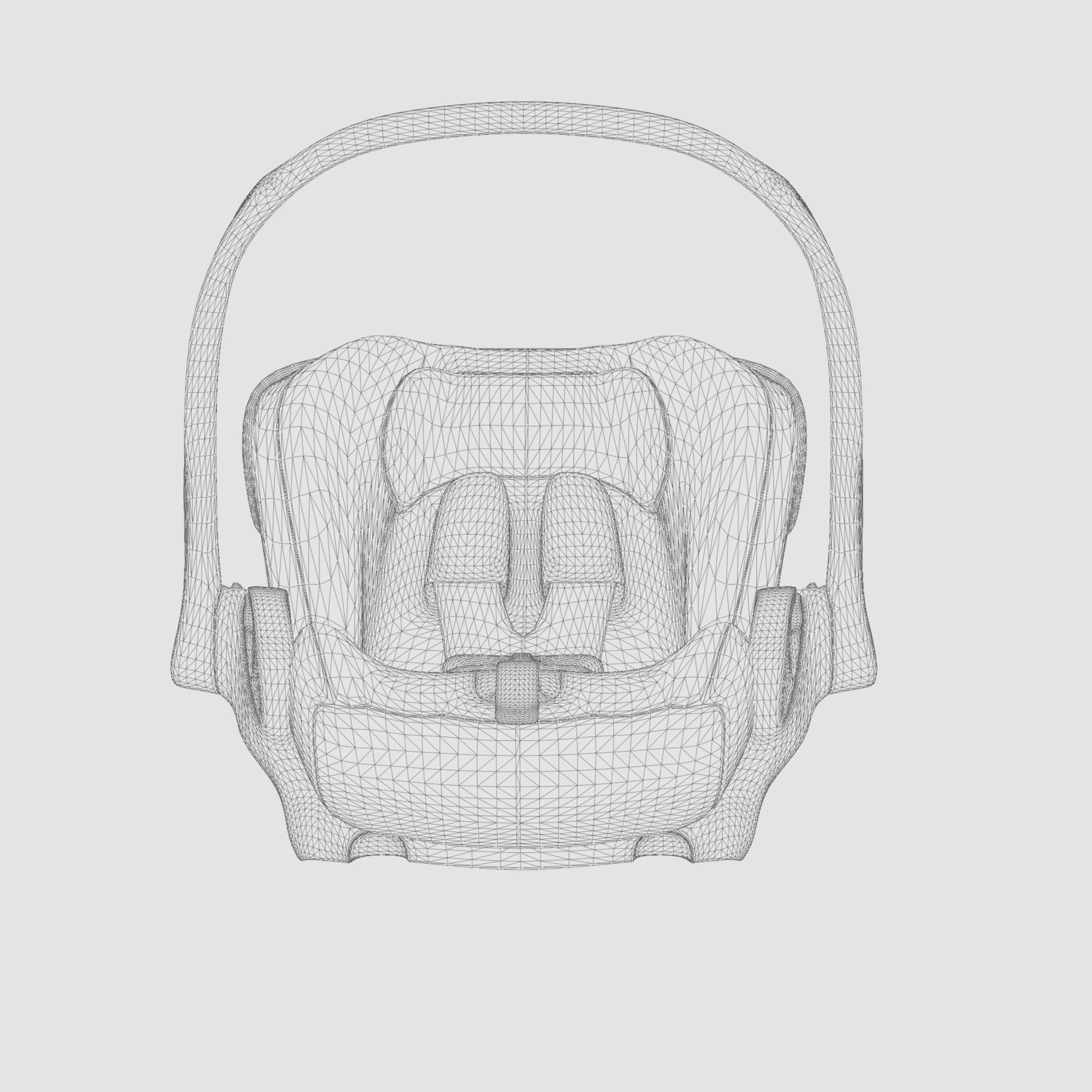 3D Model of  Prams and Strollers - Cybex Cloud Z i-Size  Low-poly 3D model_4