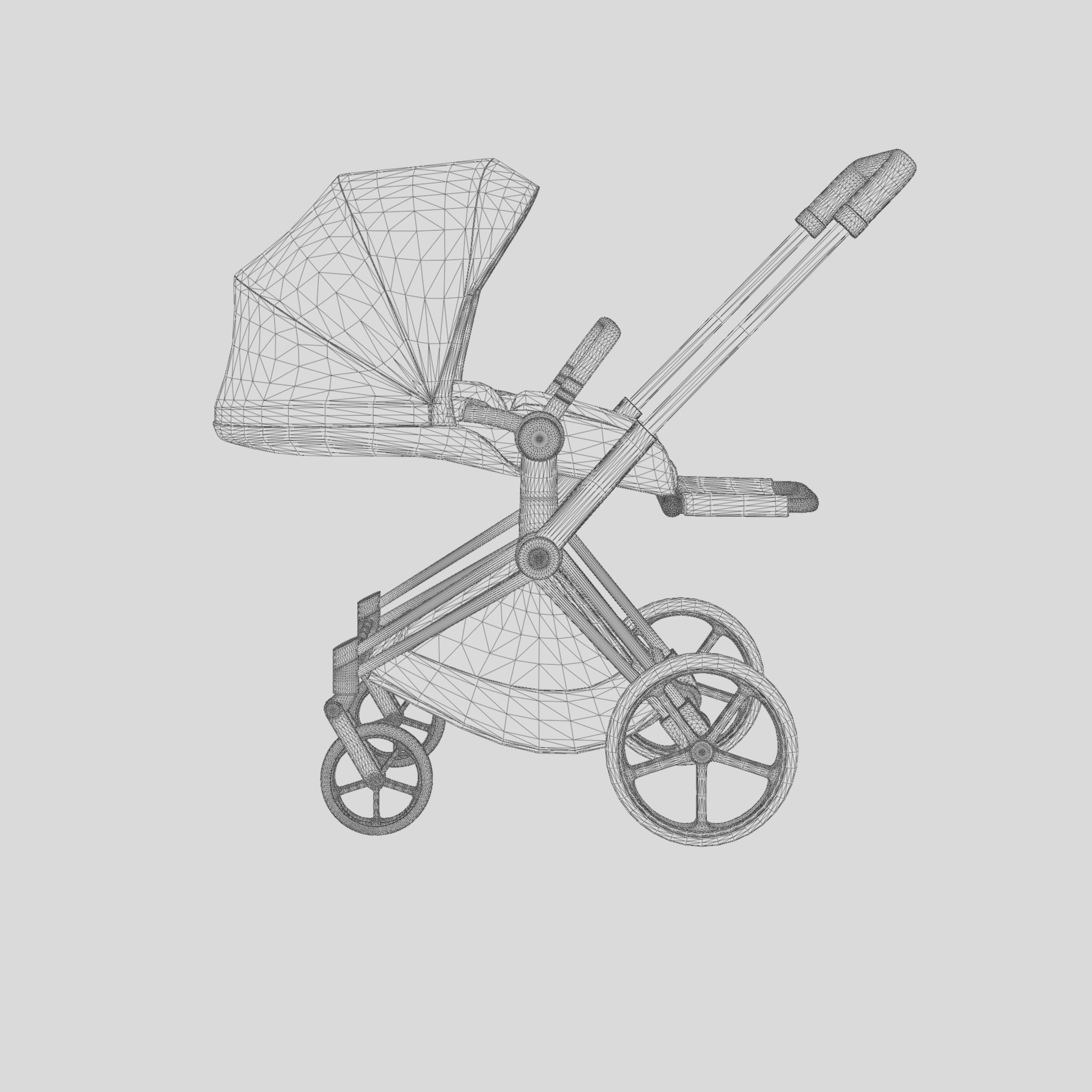 3D Model of  Prams and Strollers - CYBEX PRIAM 2019 Low-poly 3D model_6