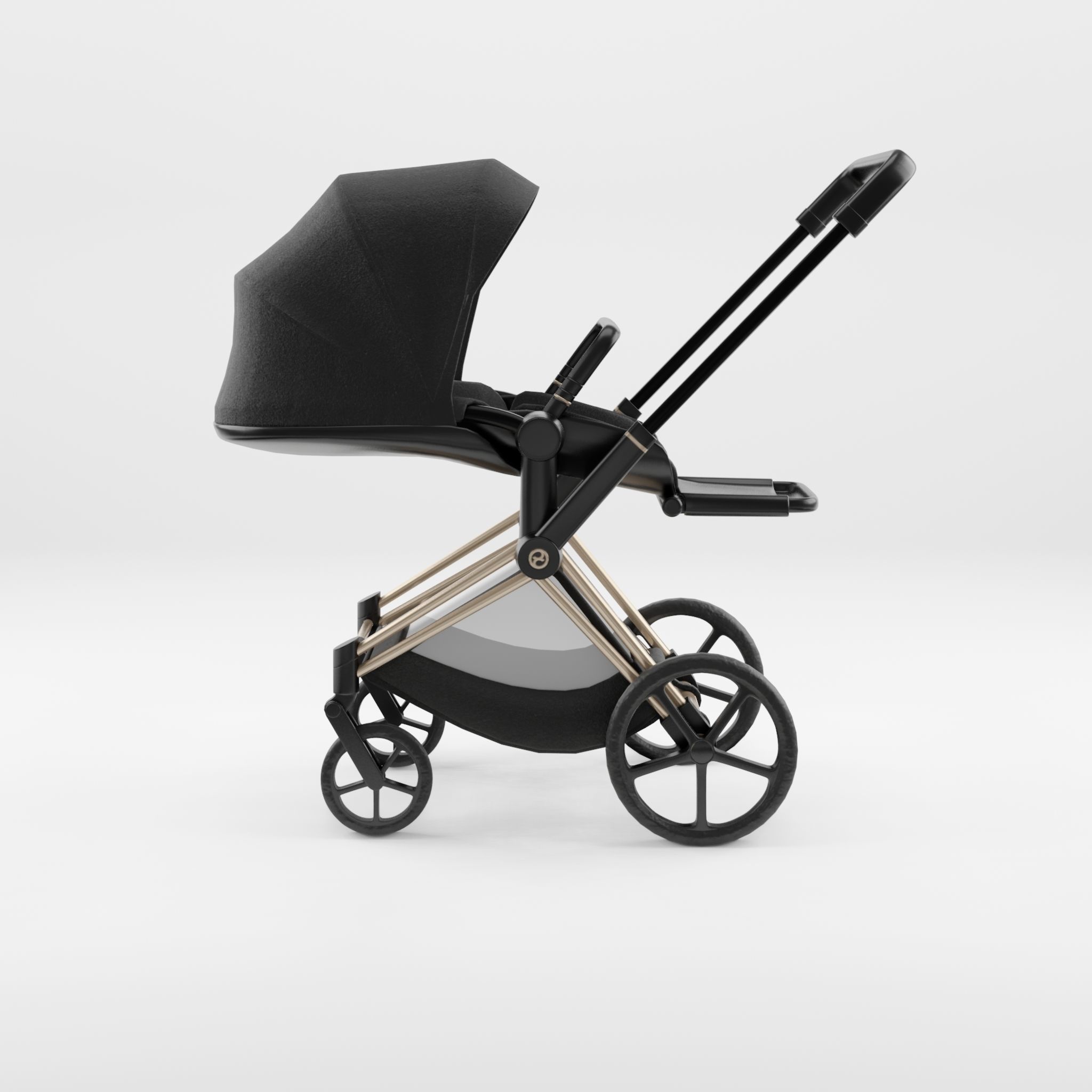 3D Model of  Prams and Strollers - CYBEX PRIAM 2019 Low-poly 3D model_2