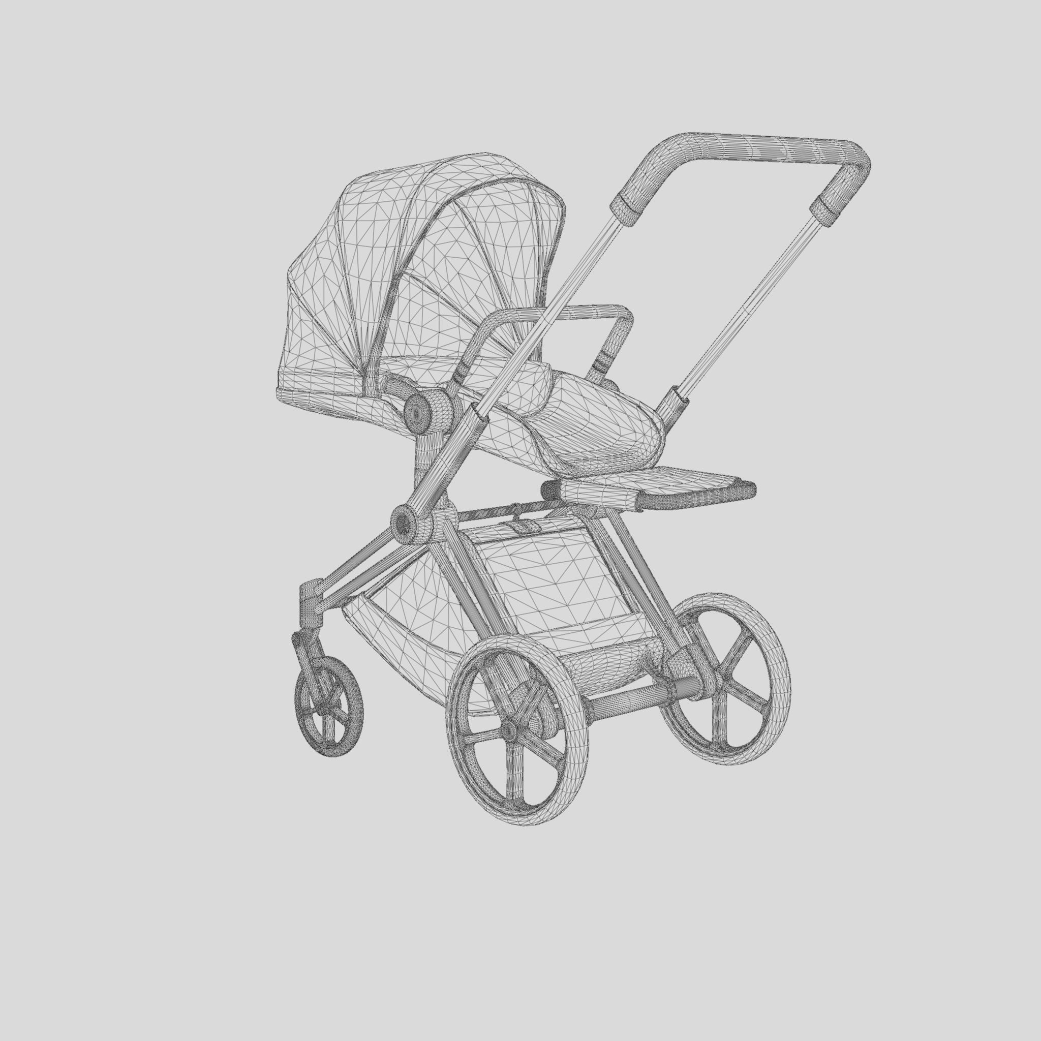 3D Model of  Prams and Strollers - CYBEX PRIAM 2019 Low-poly 3D model_5
