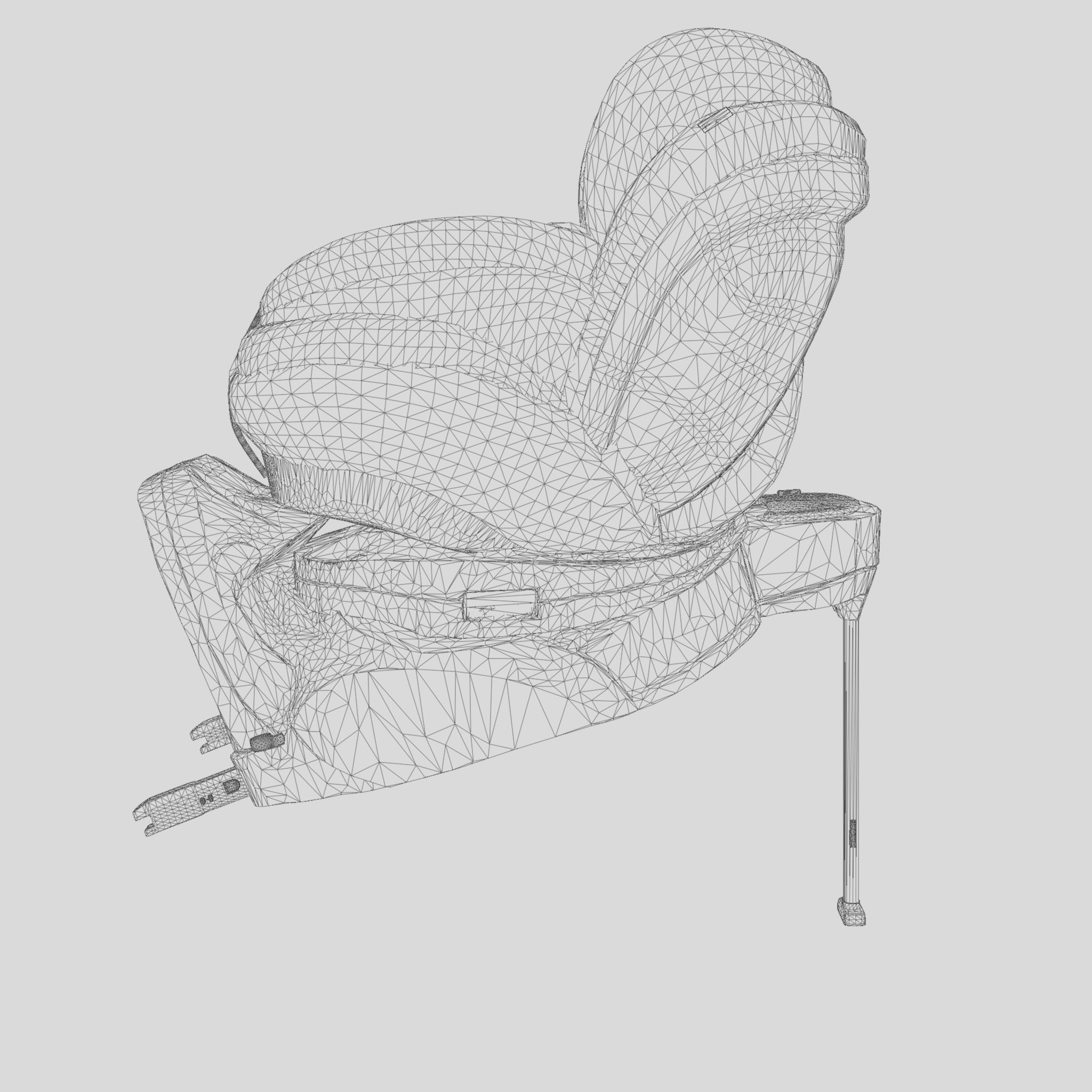 3D Model of  Prams and Strollers -BeSafe iZi Twist B i-Size Low-poly 3D model_6