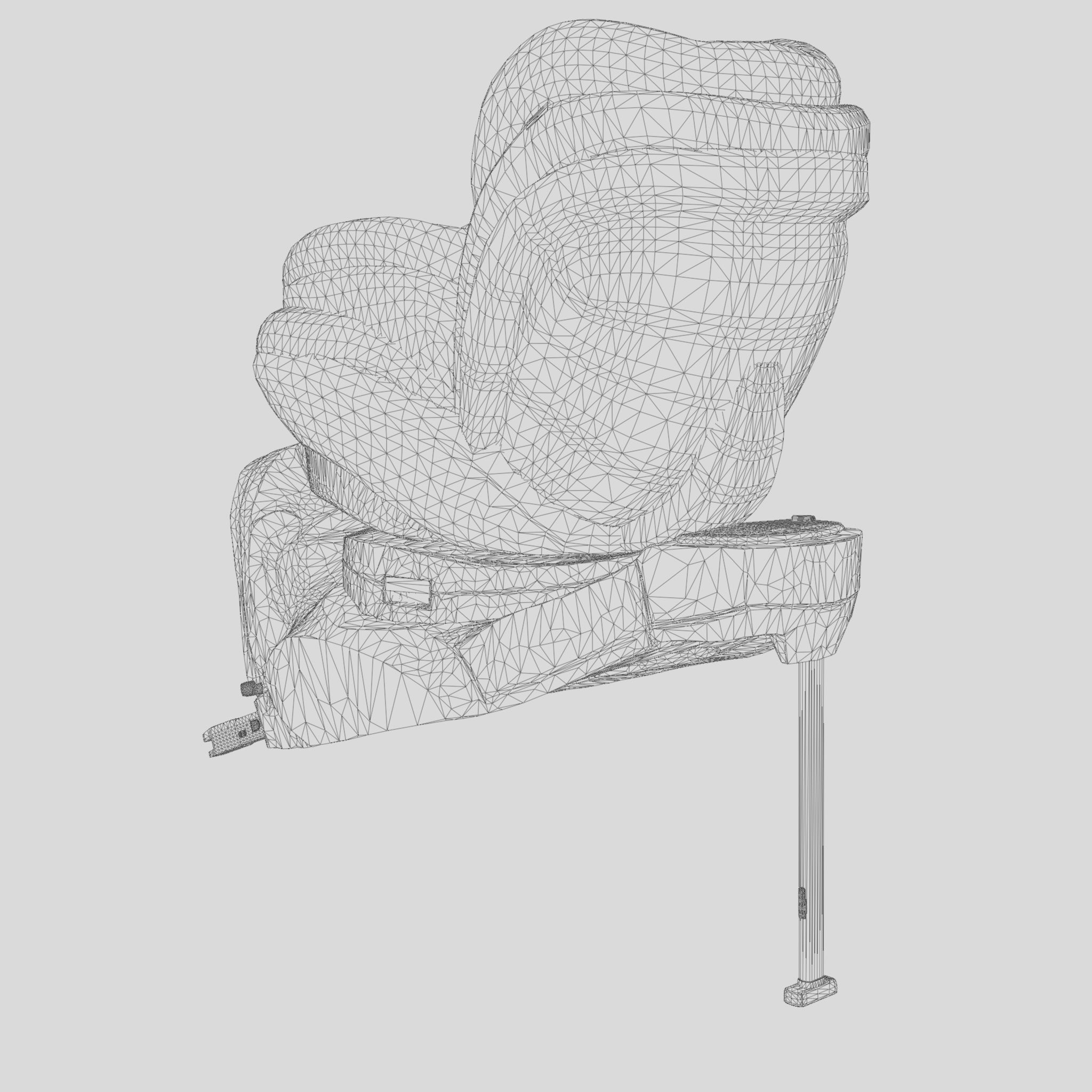 3D Model of  Prams and Strollers -BeSafe iZi Twist B i-Size Low-poly 3D model_5