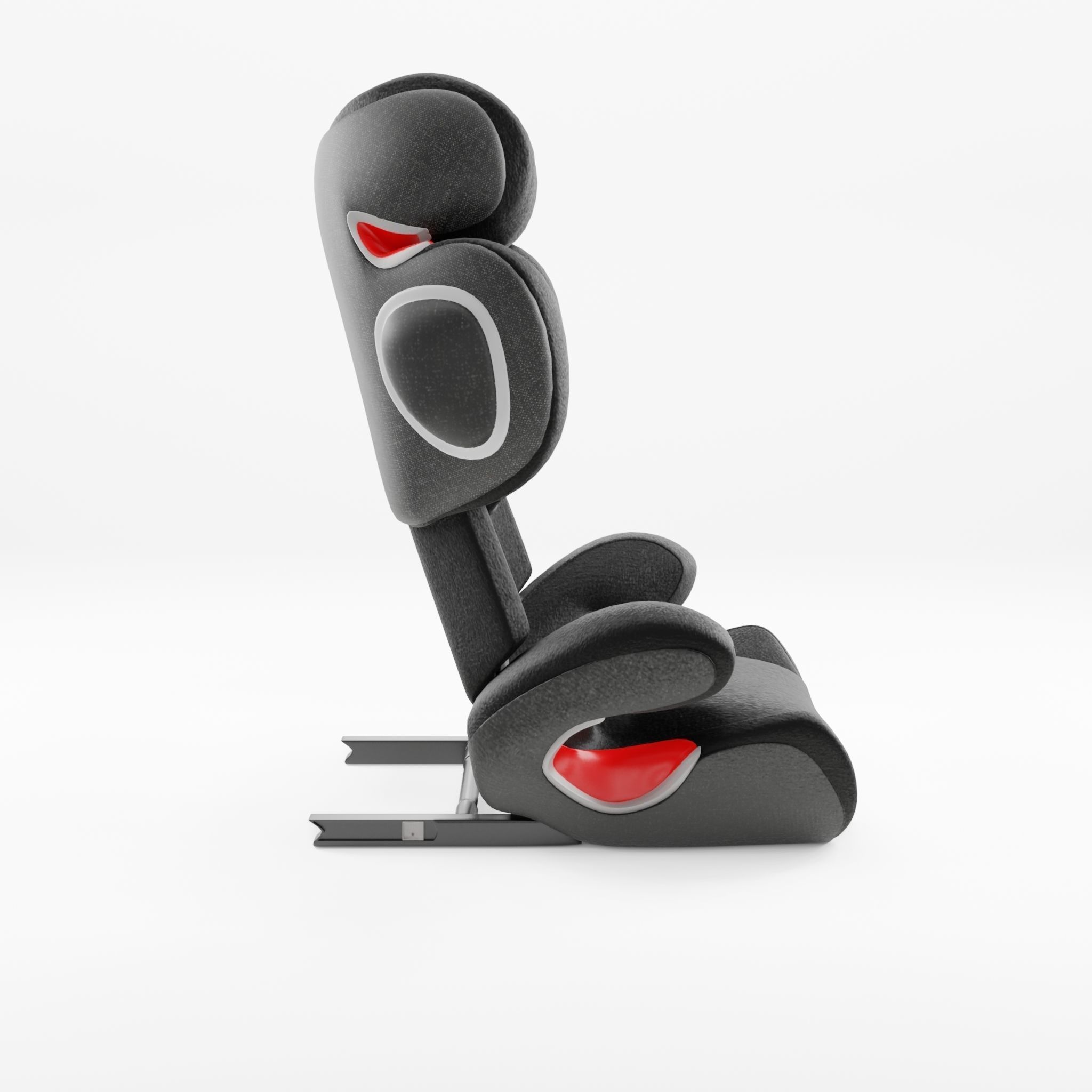 3D Model of  Prams and Strollers - Cybex Solution Z-Fix Low-poly 3D model_2