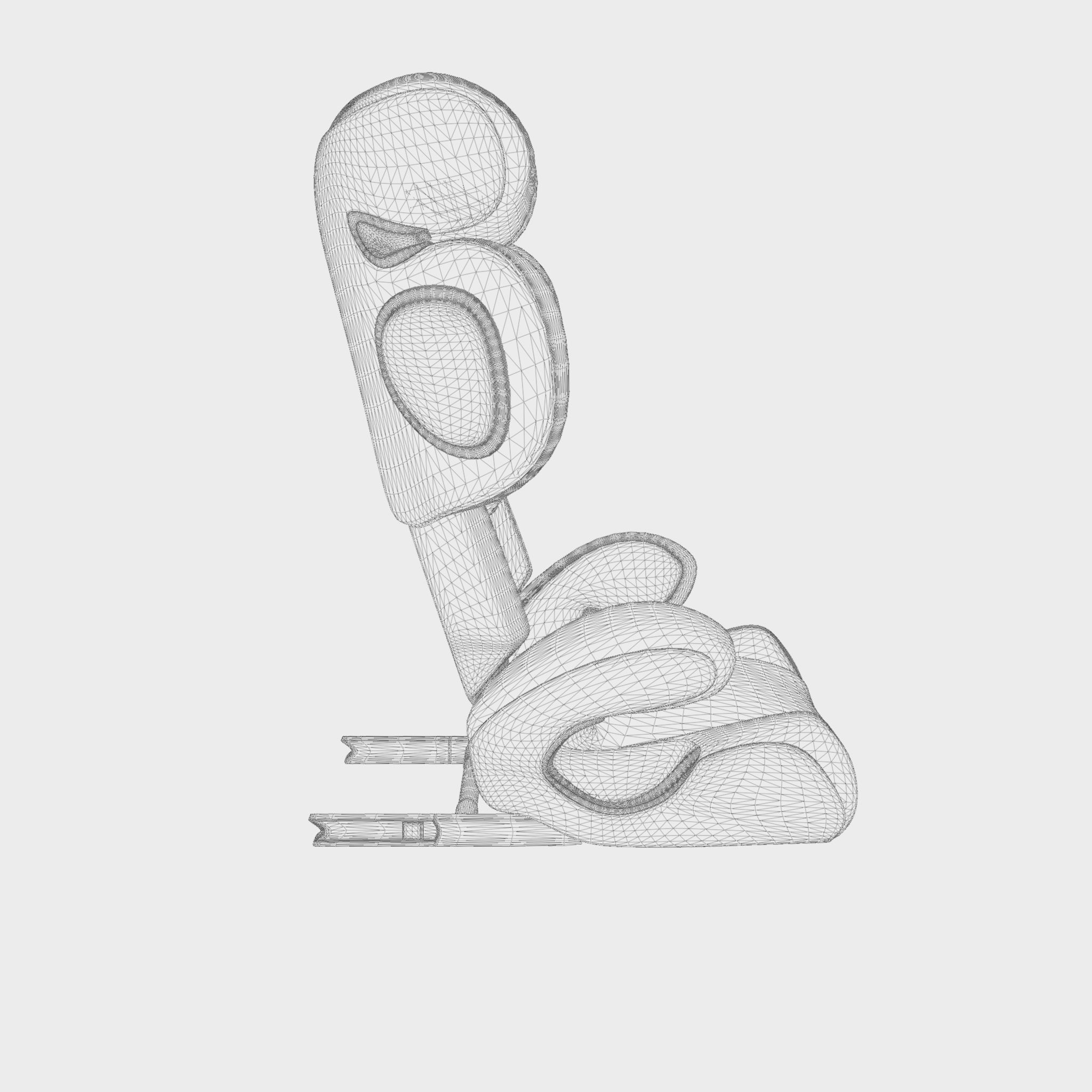 3D Model of  Prams and Strollers - Cybex Solution Z-Fix Low-poly 3D model_6