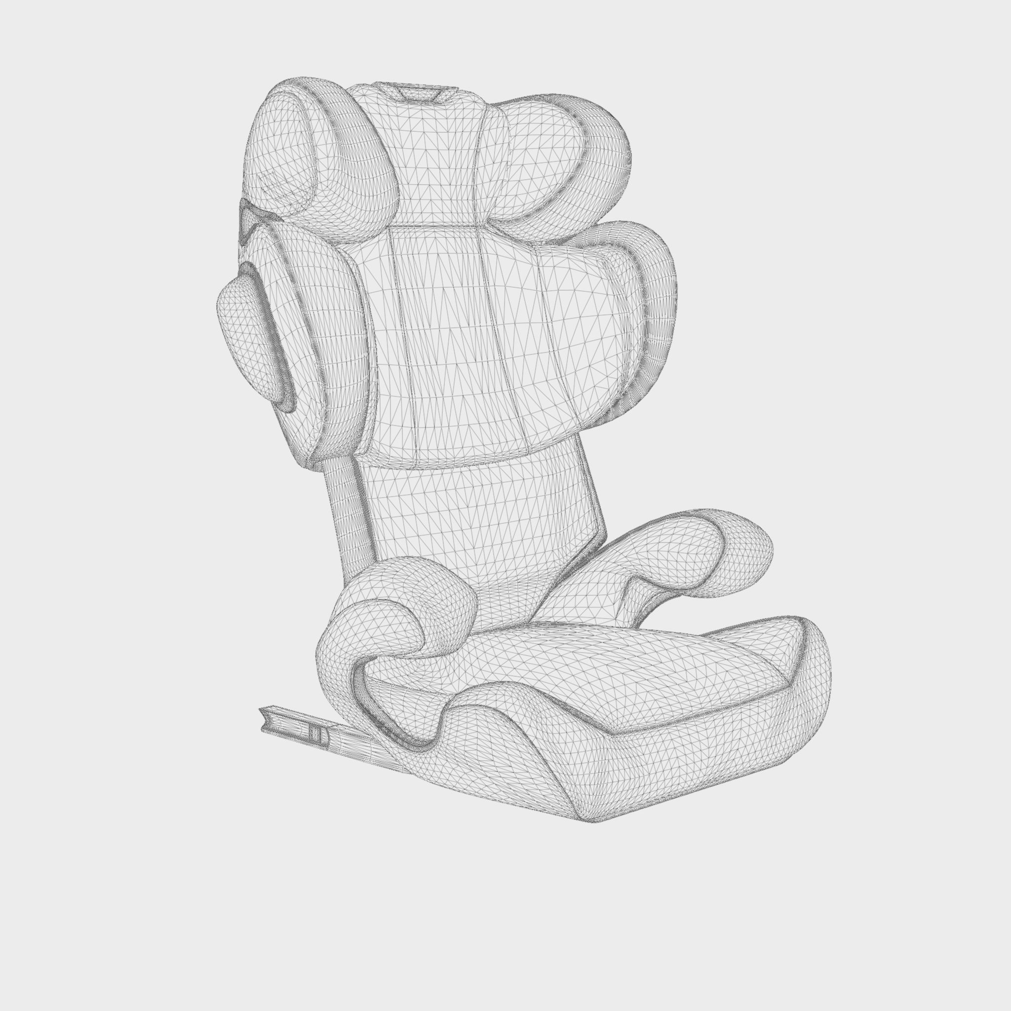 3D Model of  Prams and Strollers - Cybex Solution Z-Fix Low-poly 3D model_5