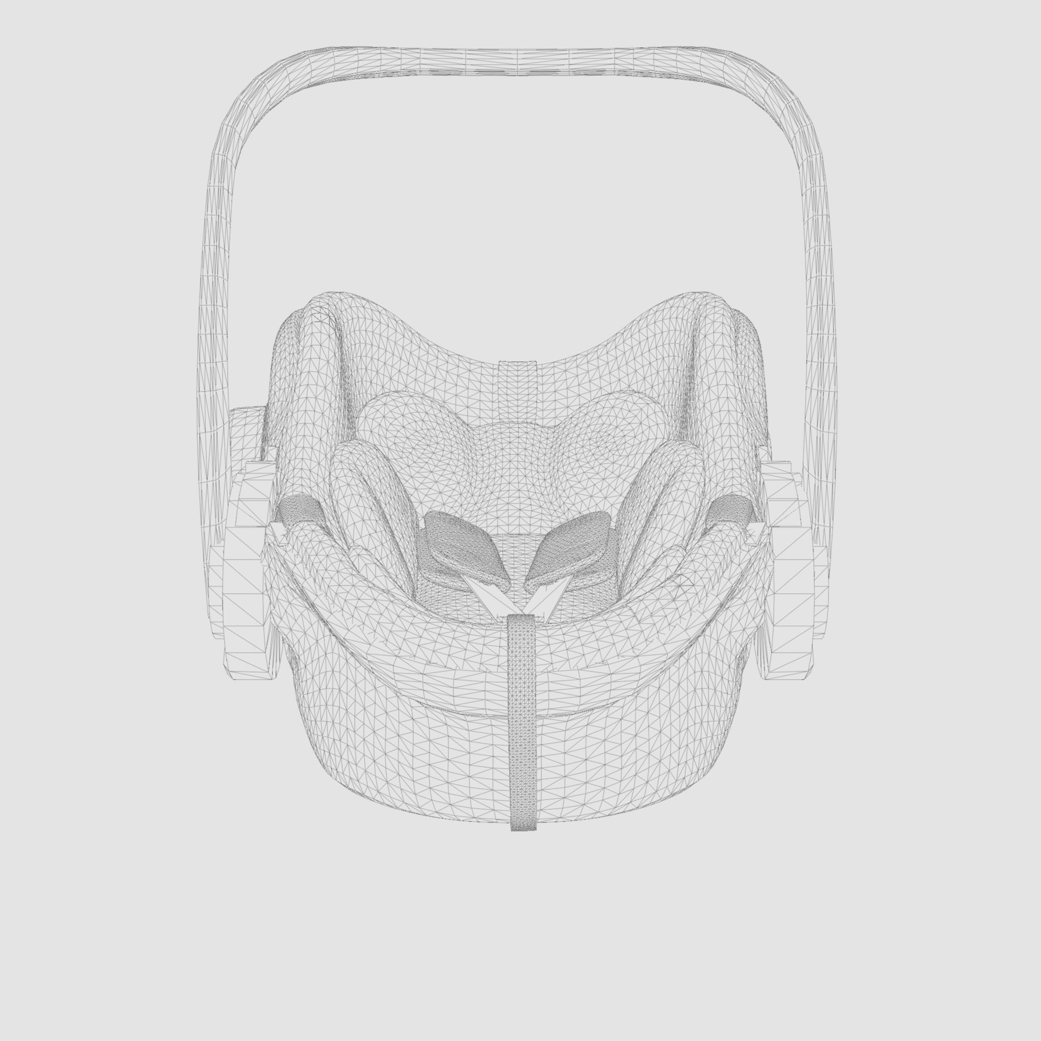 3D Model of Prams and Strollers - Baby Car Seat Besafe IZI GO Low-poly 3D model_7