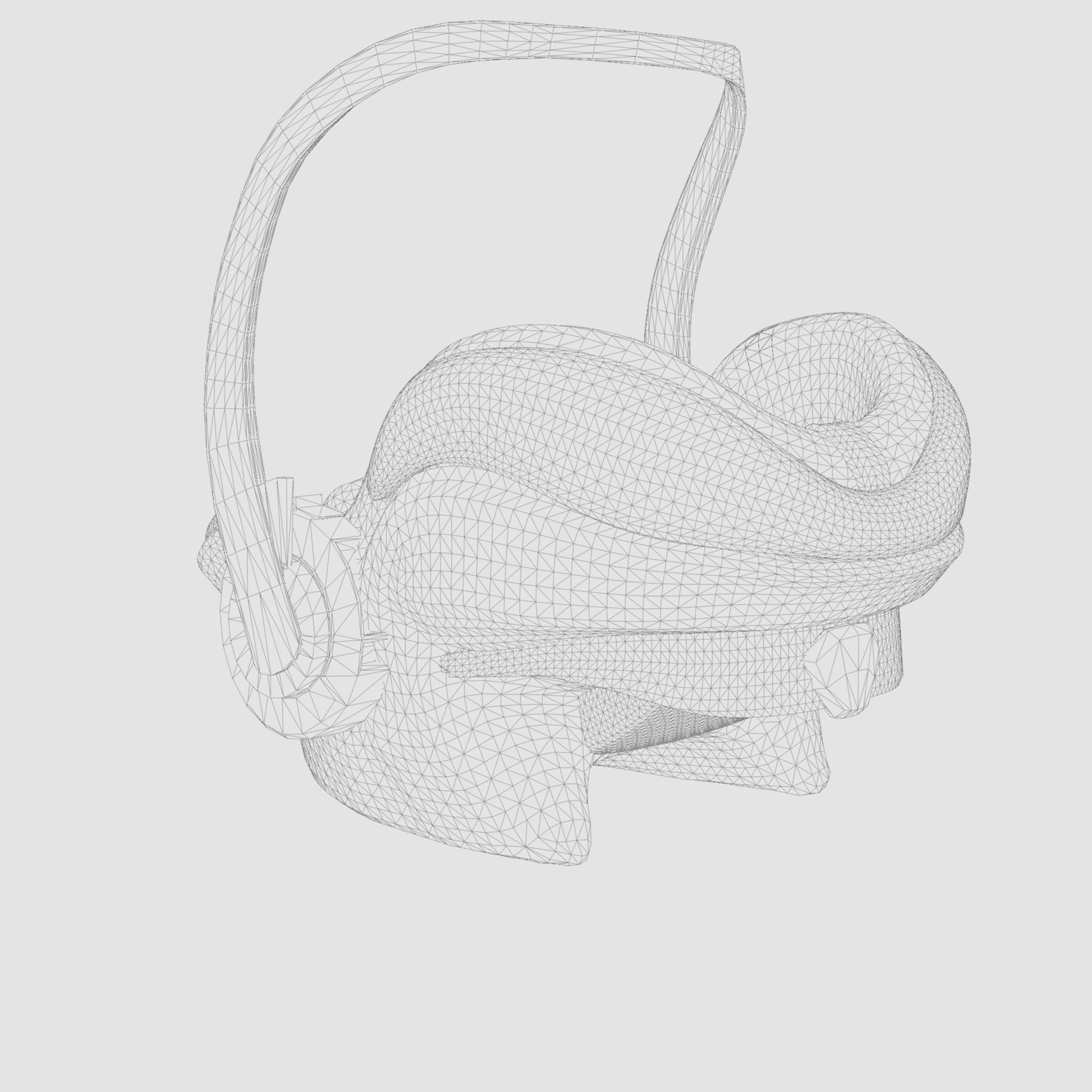 3D Model of Prams and Strollers - Baby Car Seat Besafe IZI GO Low-poly 3D model_5