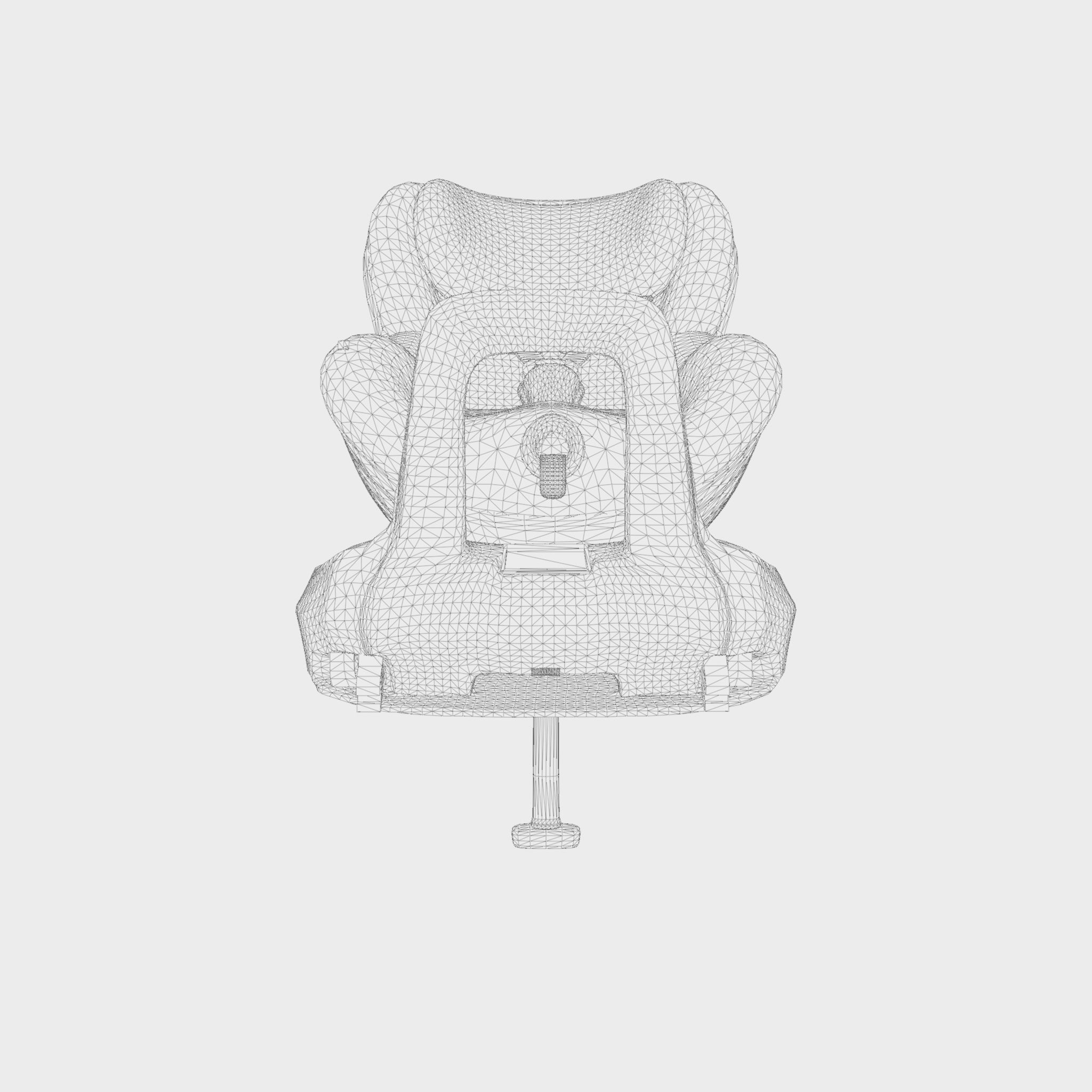 3D Model of Prams and Strollers - BRITAX SWINGFIX M Low-poly 3D model_4