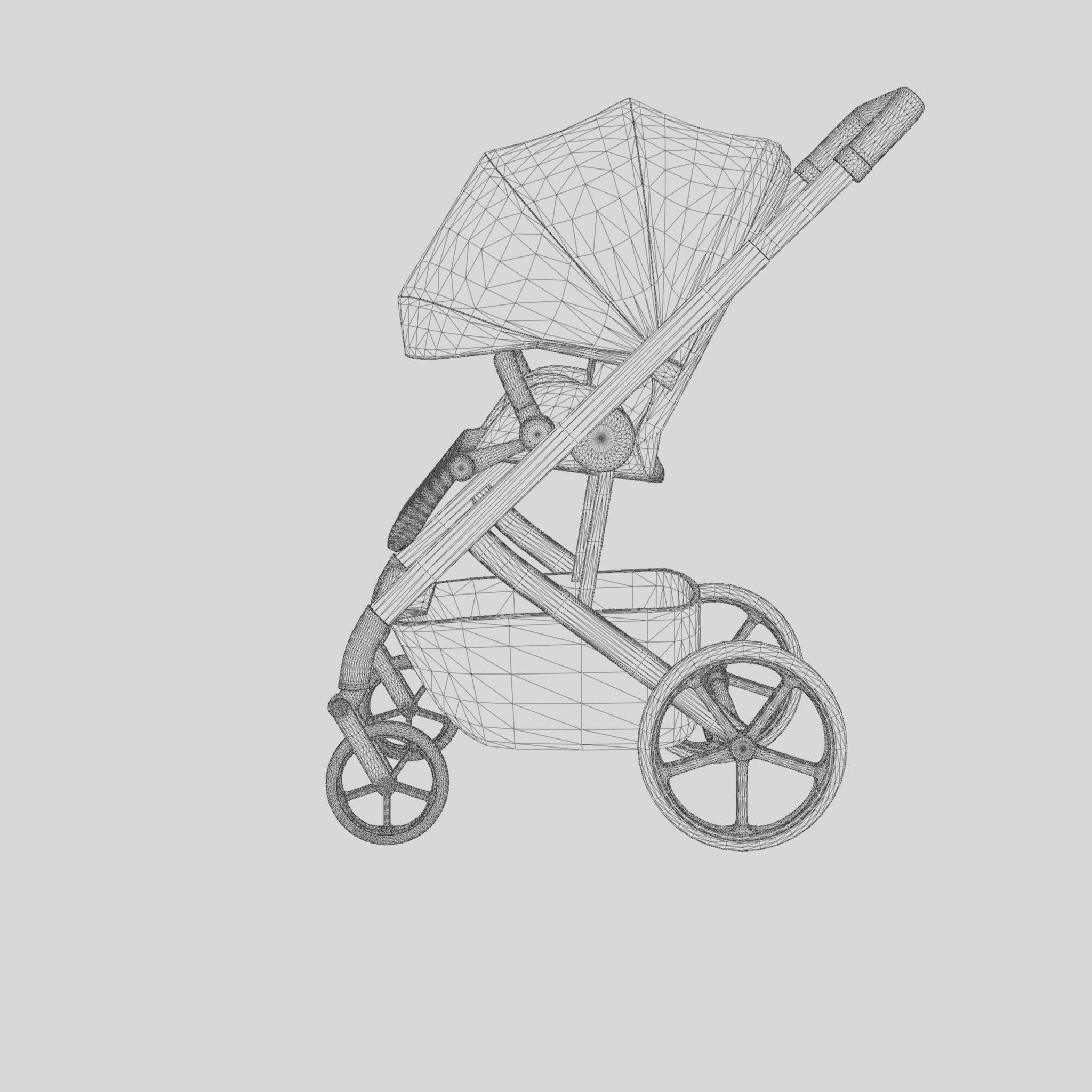 3D Model of  Prams and Strollers - Cybex Balios S Low-poly 3D model_6
