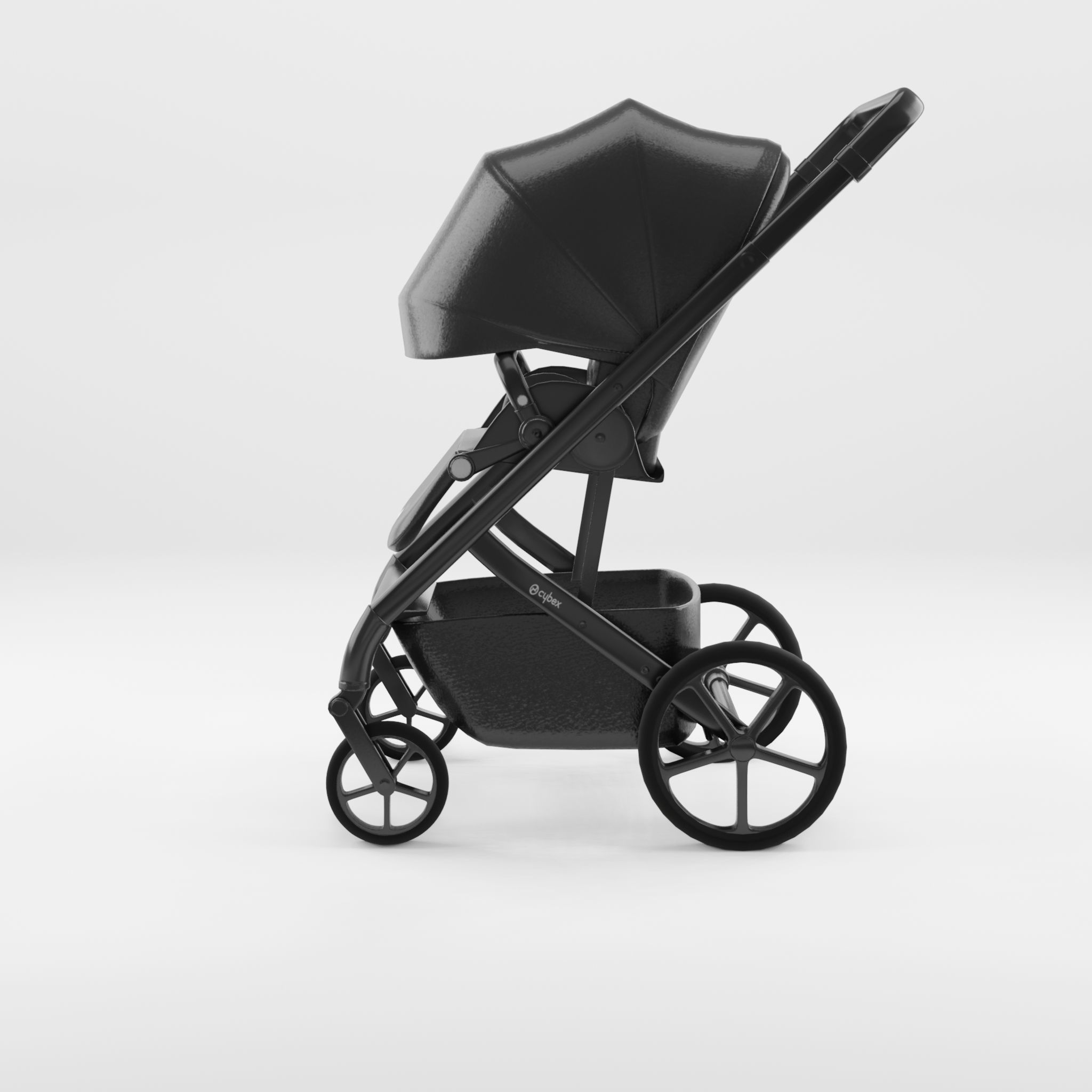 3D Model of  Prams and Strollers - Cybex Balios S Low-poly 3D model_2