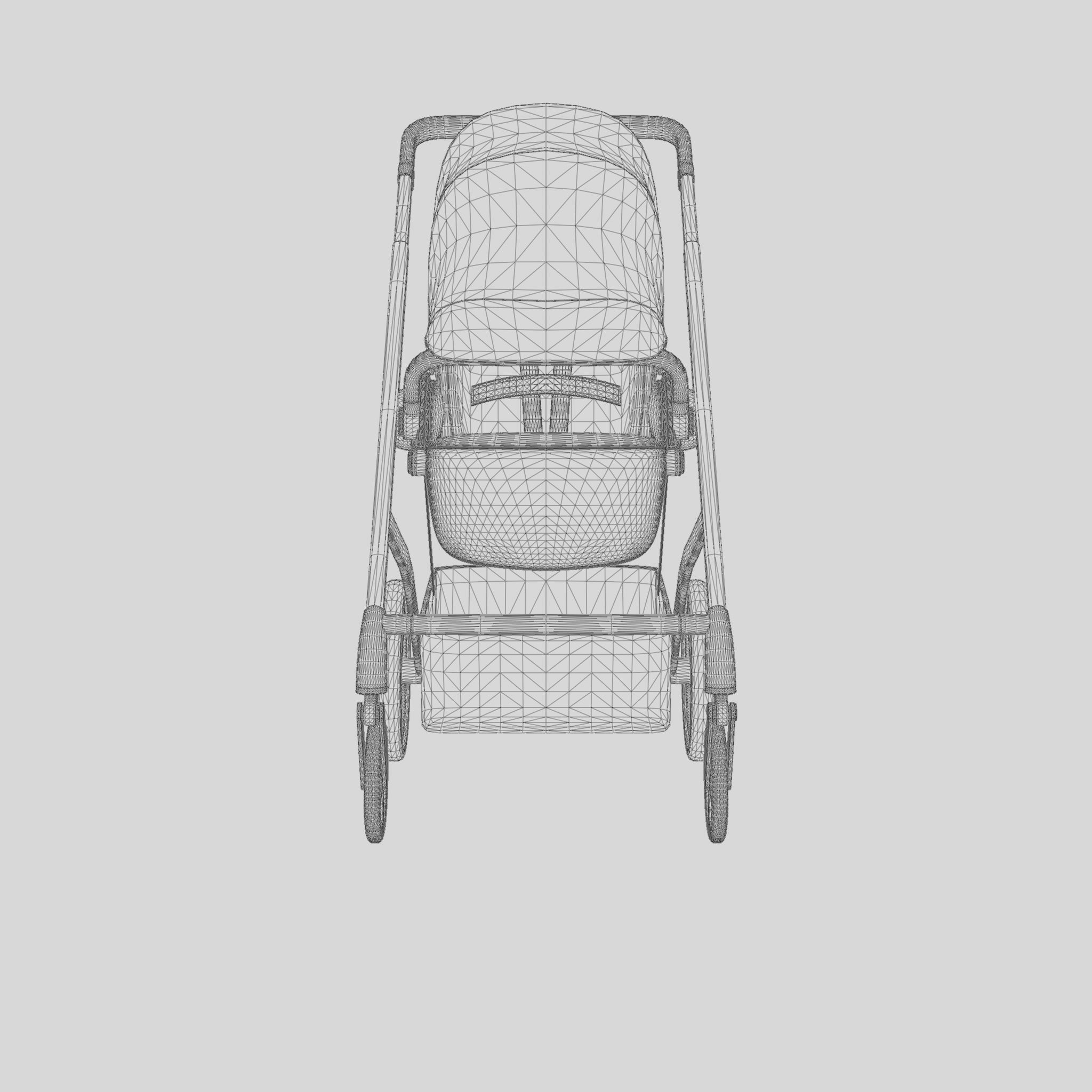 3D Model of  Prams and Strollers - Cybex Balios S Low-poly 3D model_7