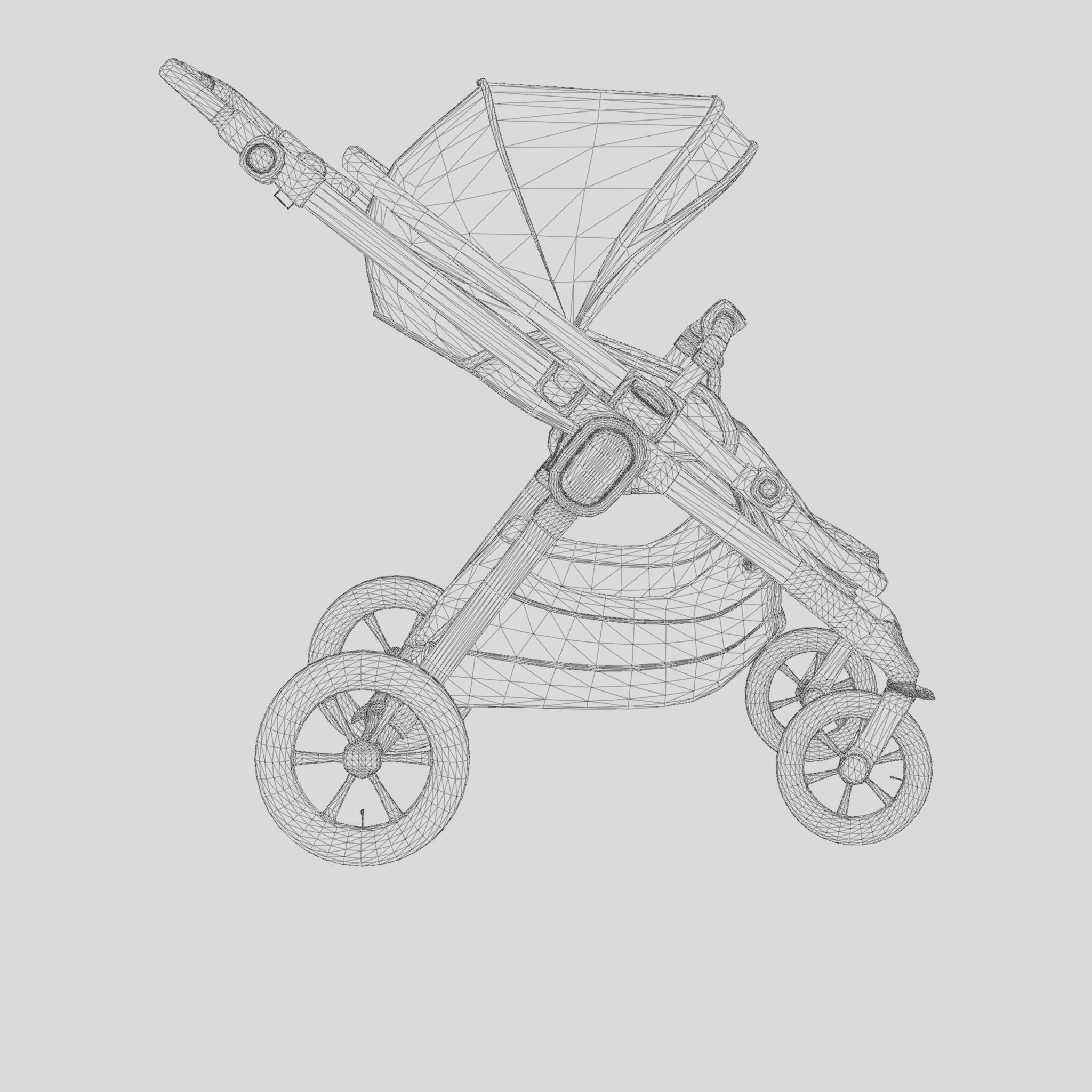 3D Model of  Prams and Strollers - Emmaljunga NXT90  Low-poly 3D model_6