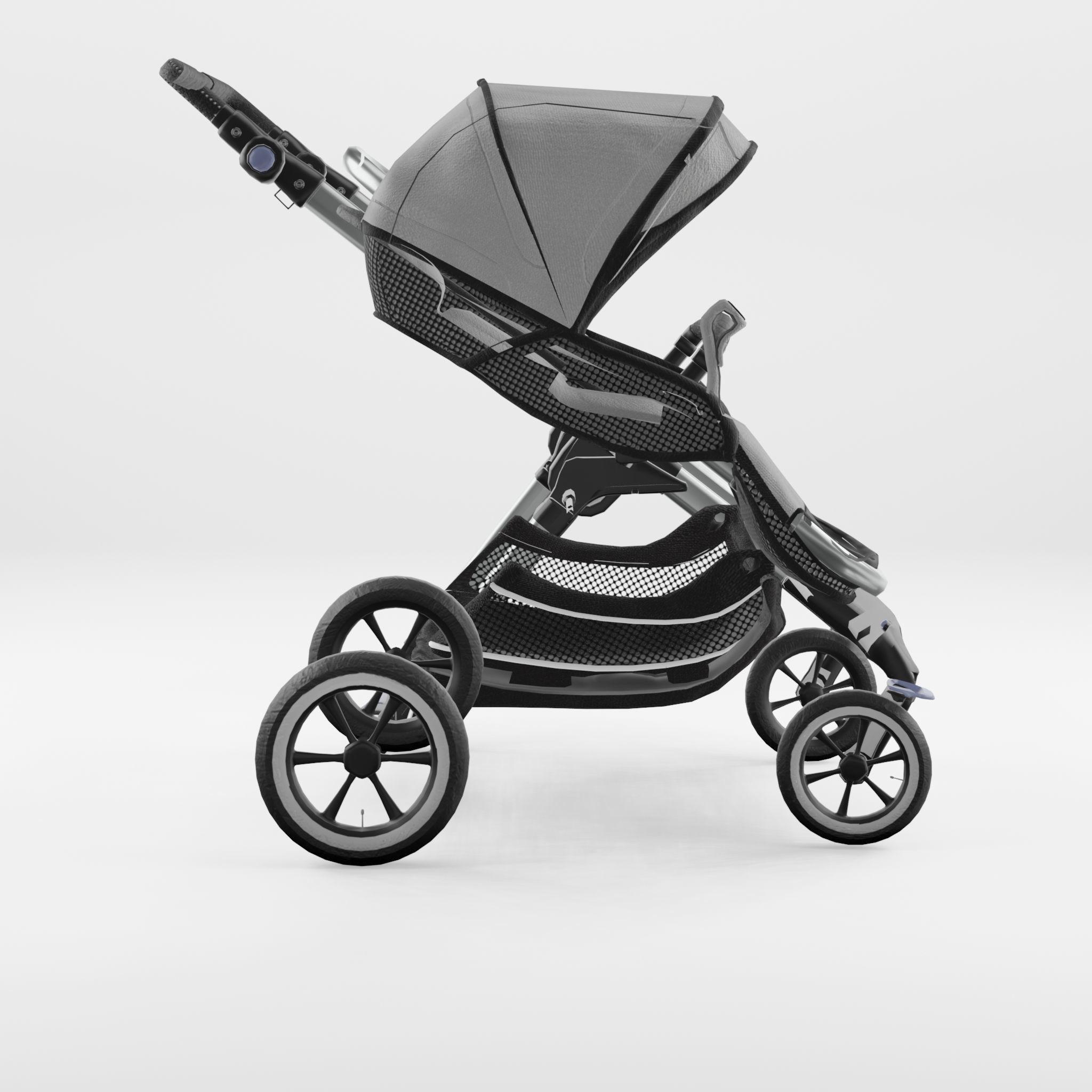 3D Model of  Prams and Strollers - Emmaljunga NXT90  Low-poly 3D model_2