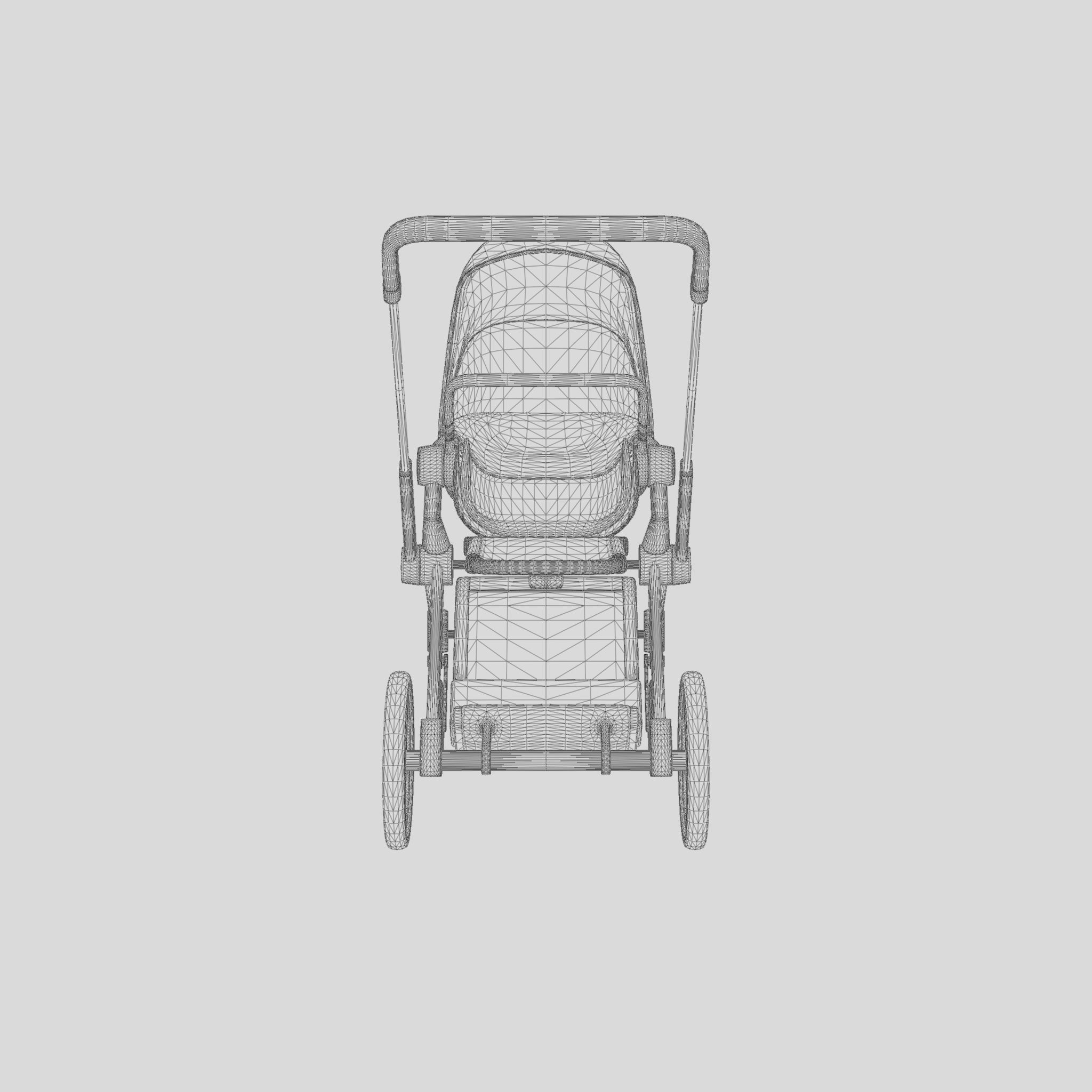 3D Model of  Prams and Strollers - Cybex Priam 2019 Low-poly 3D model_5