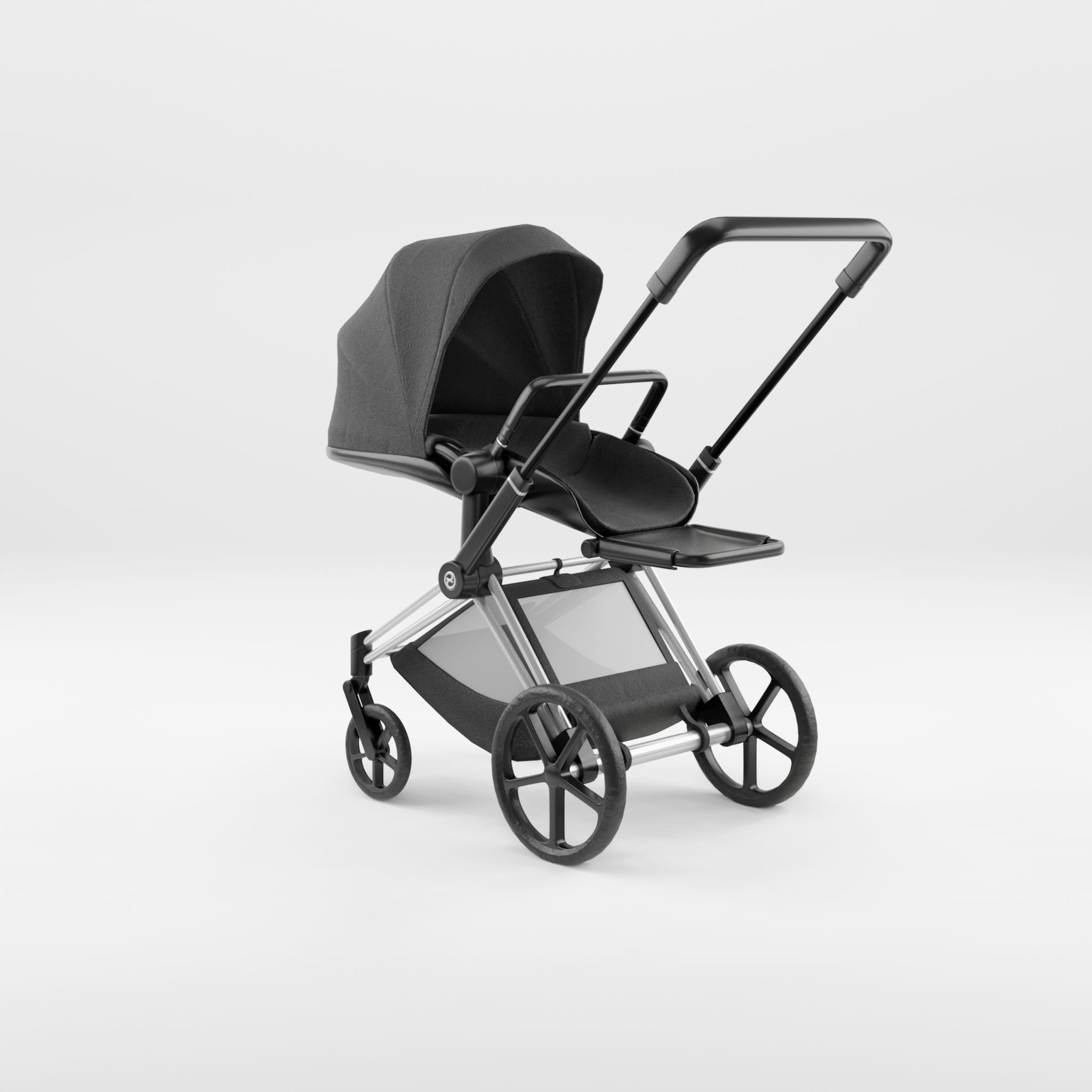 3D Model of  Prams and Strollers - Cybex Priam 2019 Low-poly 3D model_2