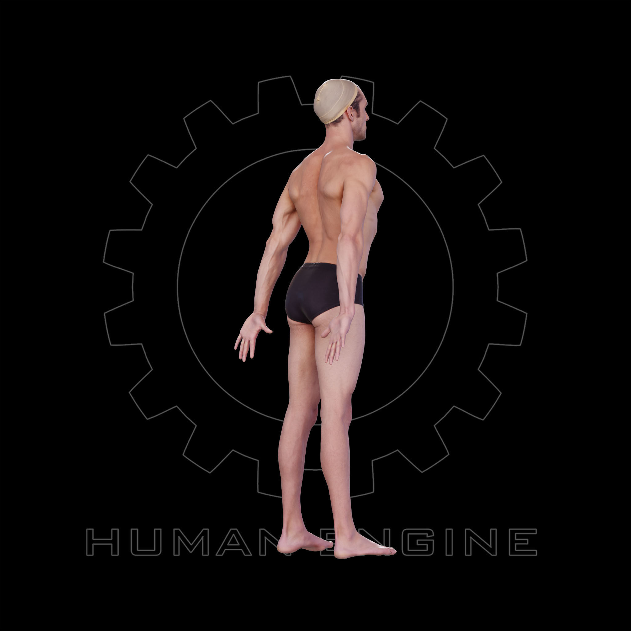 Male Scan - Dan 033 Standing pose  3D model_8