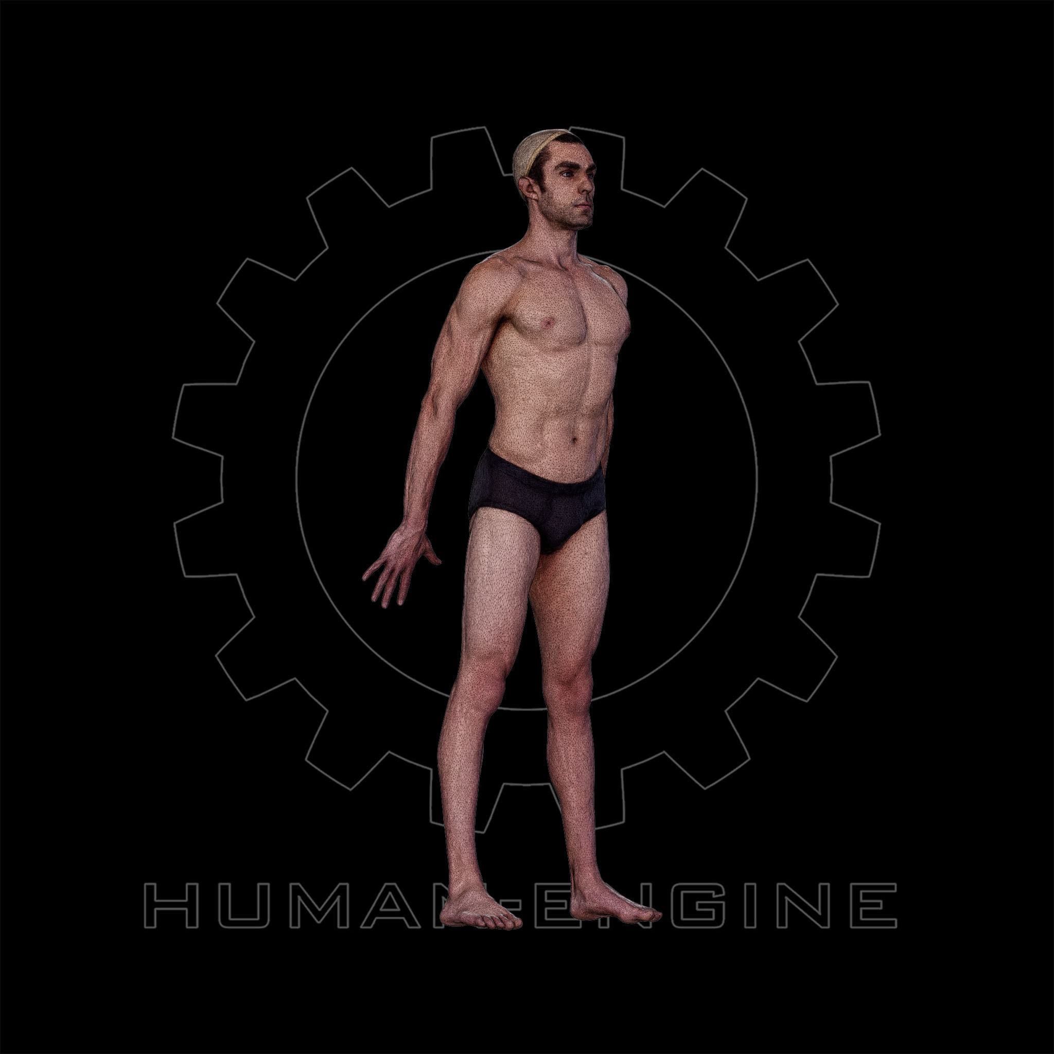 Male Scan - Dan 033 Standing pose  3D model_5