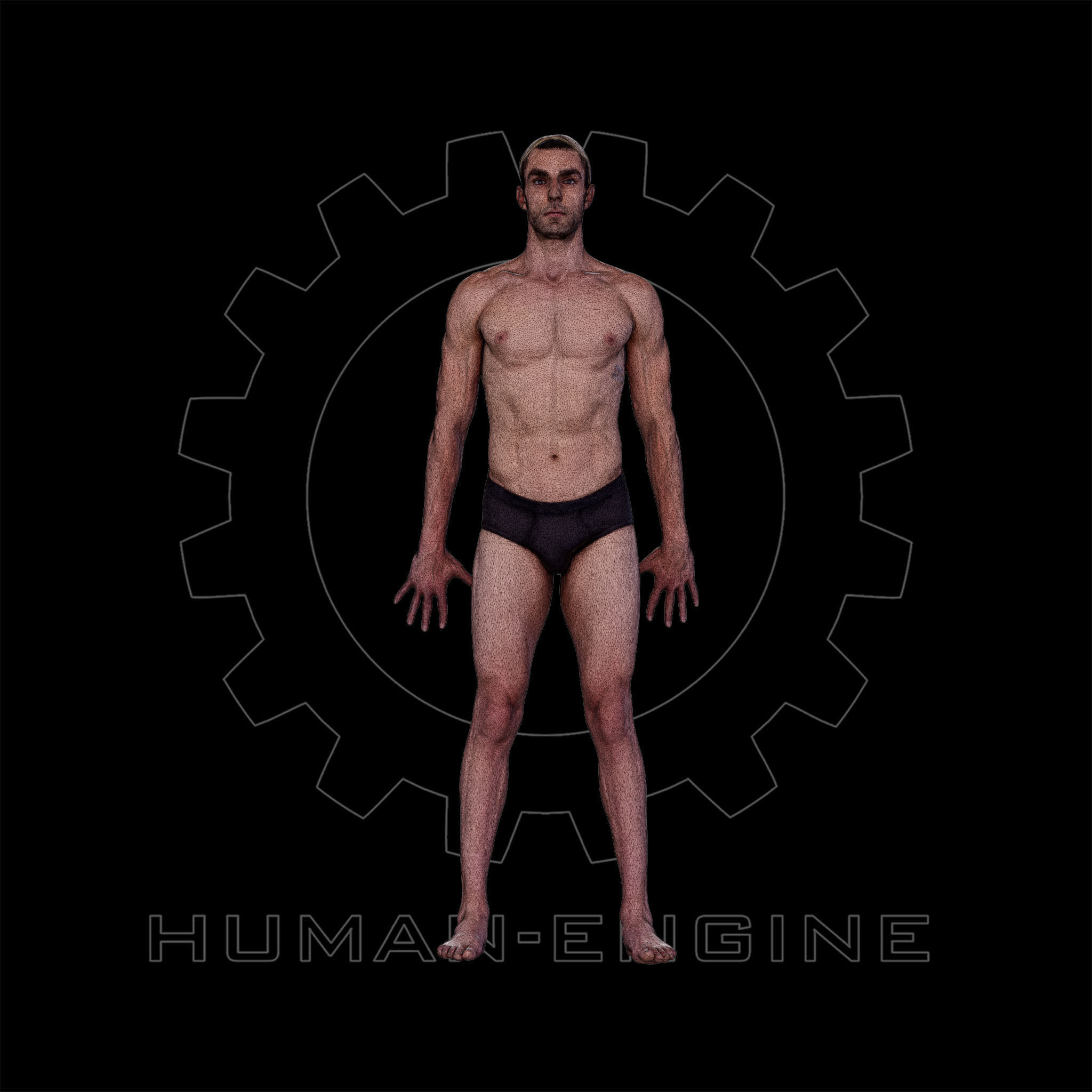 Male Scan - Dan 033 Standing pose  3D model_3