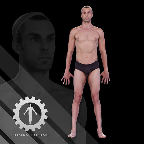 Male Scan - Dan 033 Standing pose  3D model