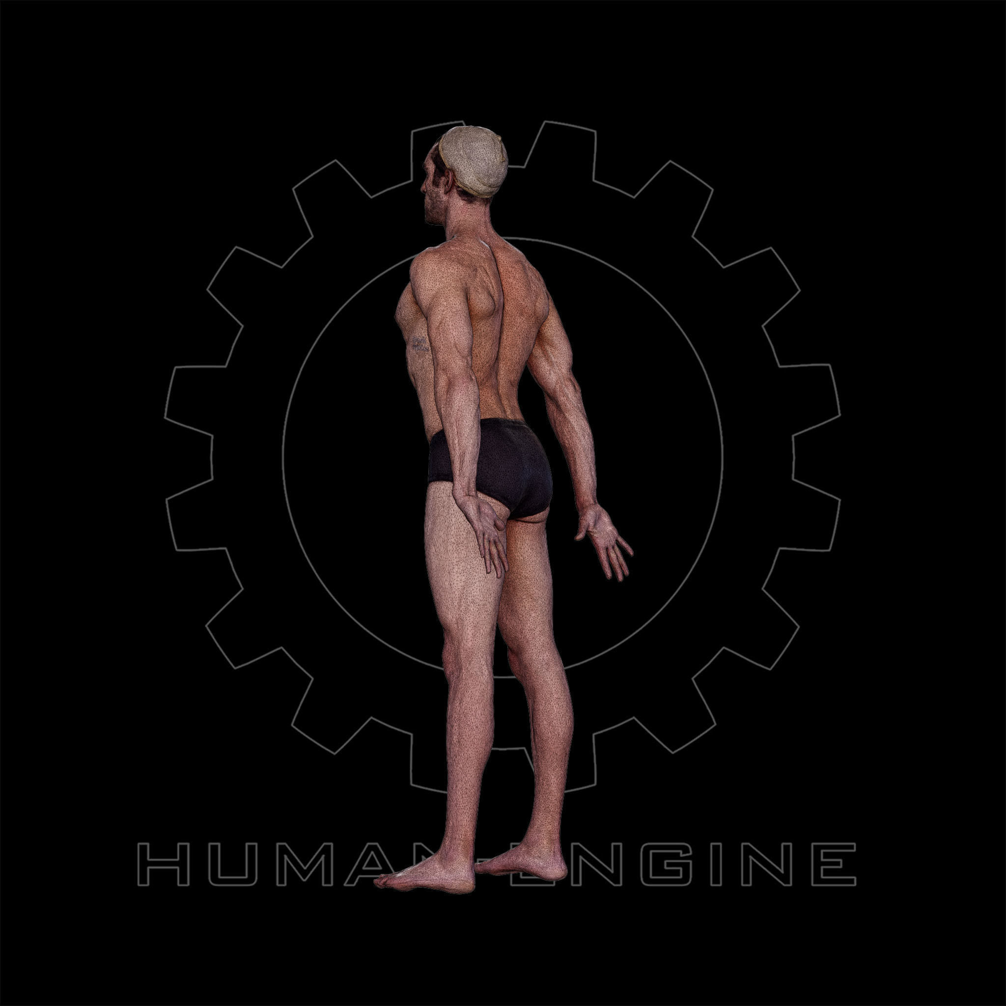 Male Scan - Dan 033 Standing pose  3D model_13