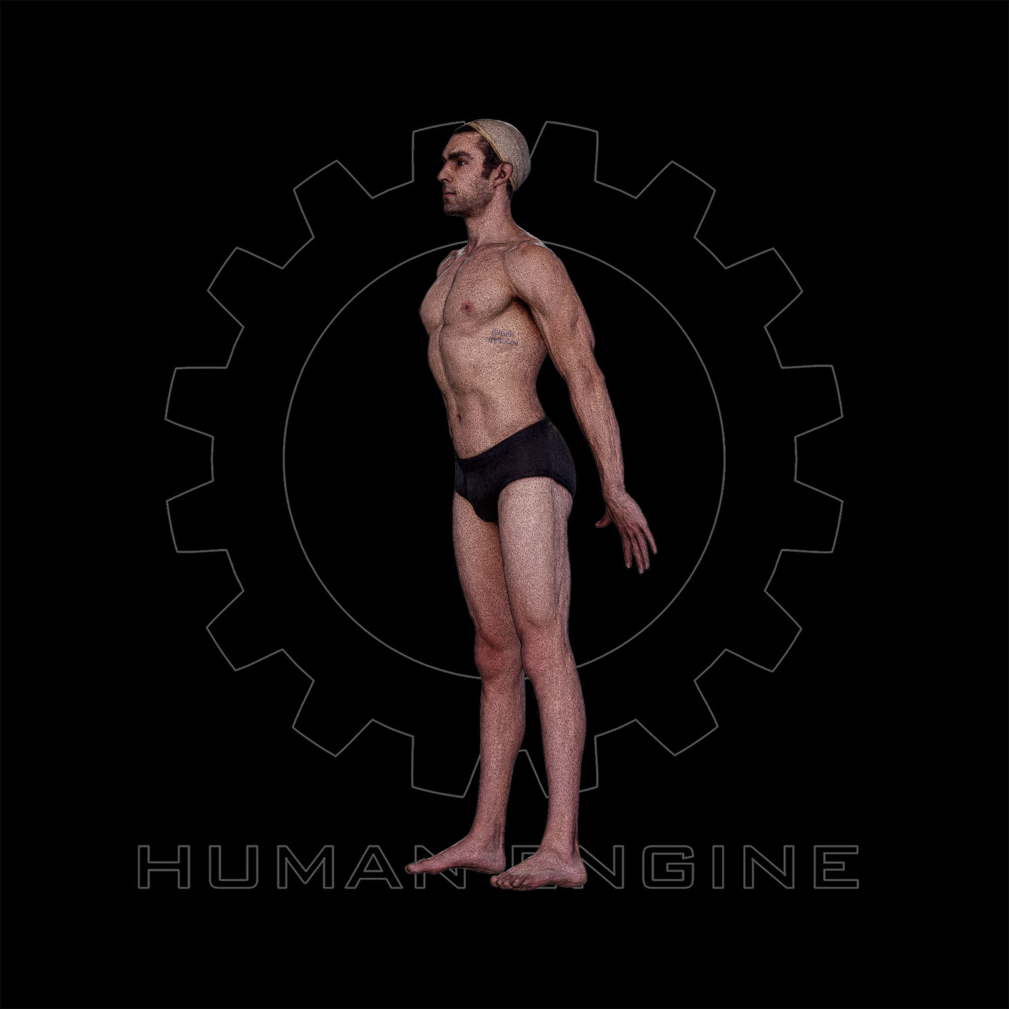 Male Scan - Dan 033 Standing pose  3D model_17