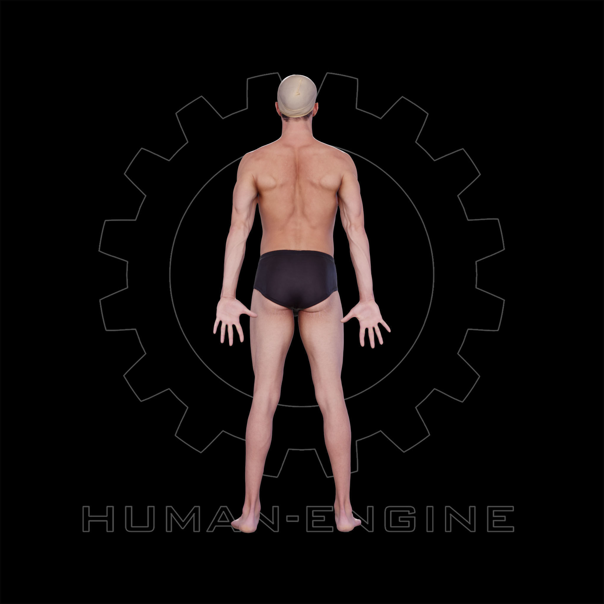 Male Scan - Dan 033 Standing pose  3D model_10