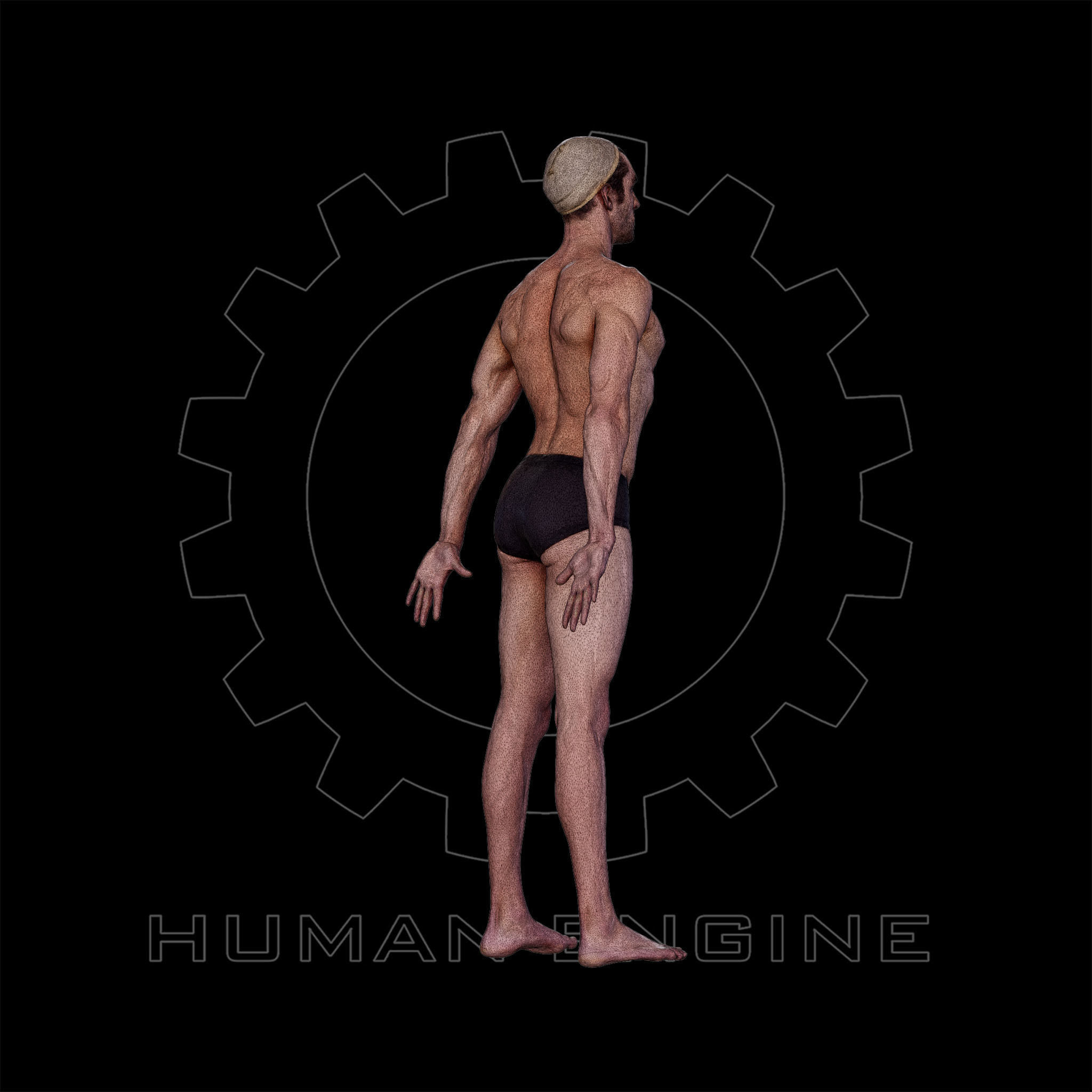 Male Scan - Dan 033 Standing pose  3D model_9