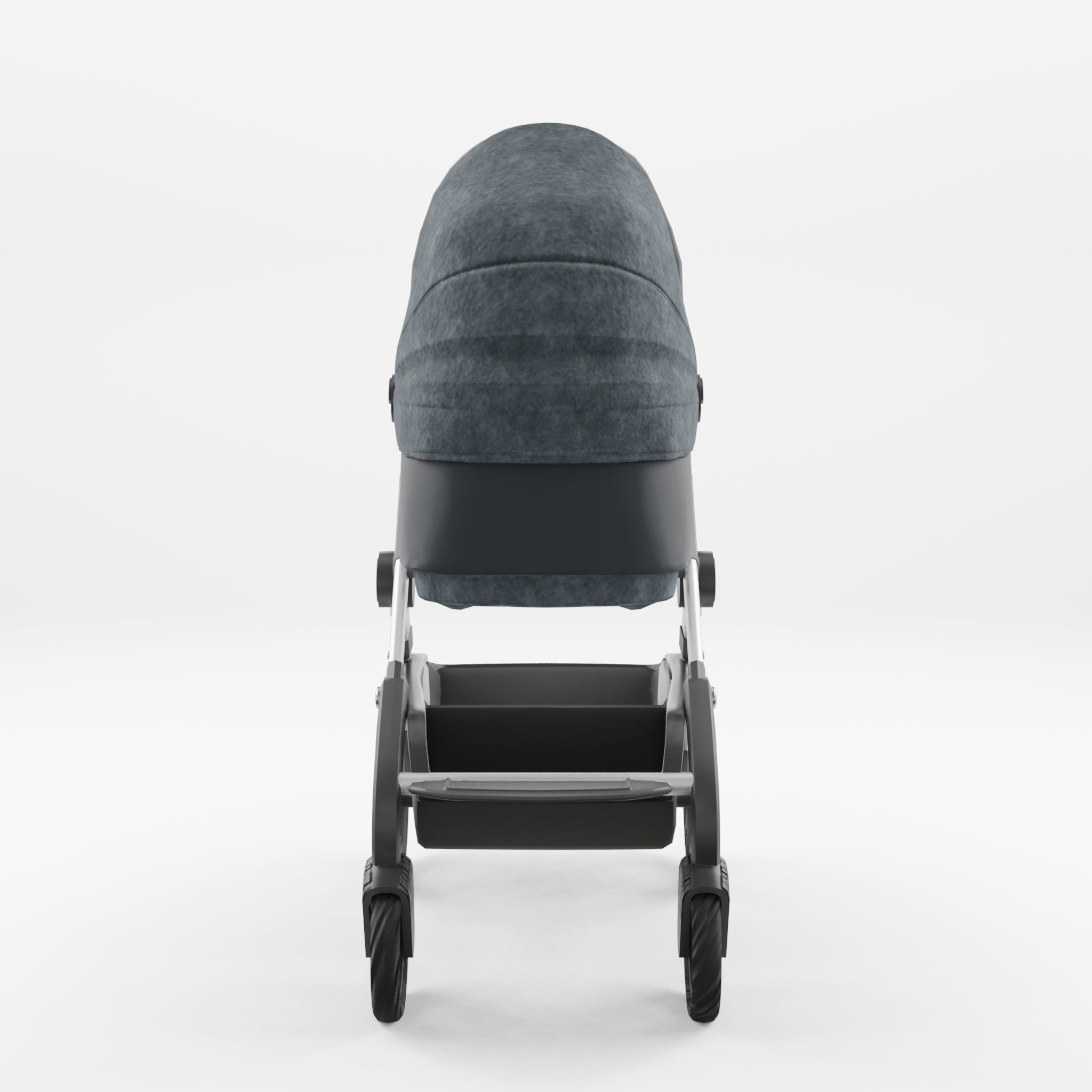 3D Model of  Prams and Strollers - Silver Cross Wave Slate 2020 Low-poly 3D model_2