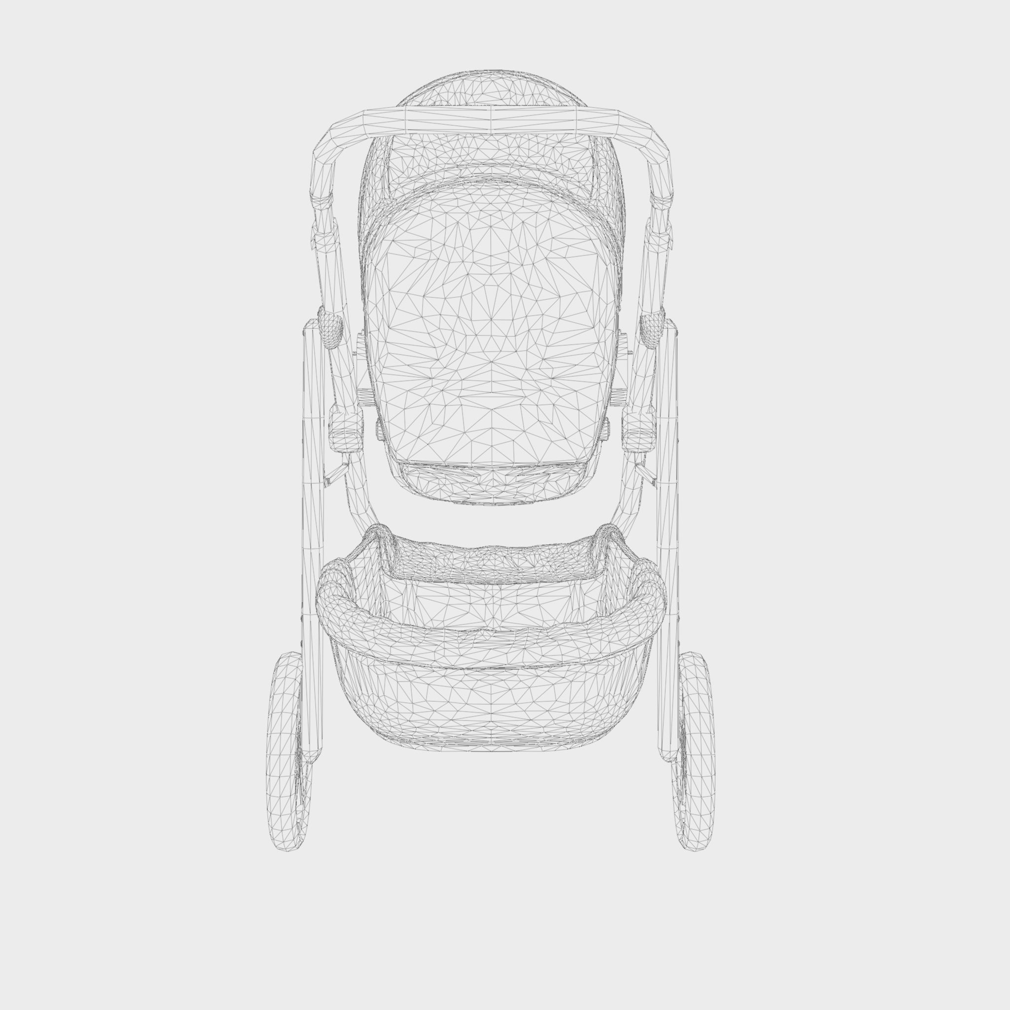 3D Model of  Prams and Strollers - Uppababy Cruz 2018 Jake Low-poly 3D model_4