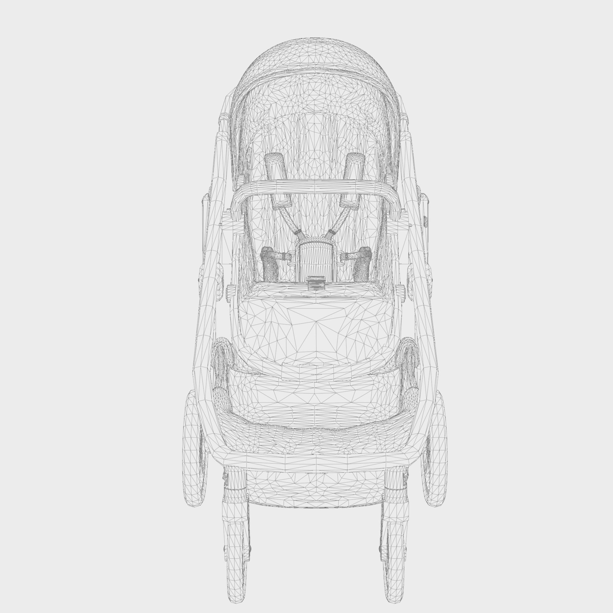3D Model of  Prams and Strollers - Uppababy Cruz 2018 Jake Low-poly 3D model_7