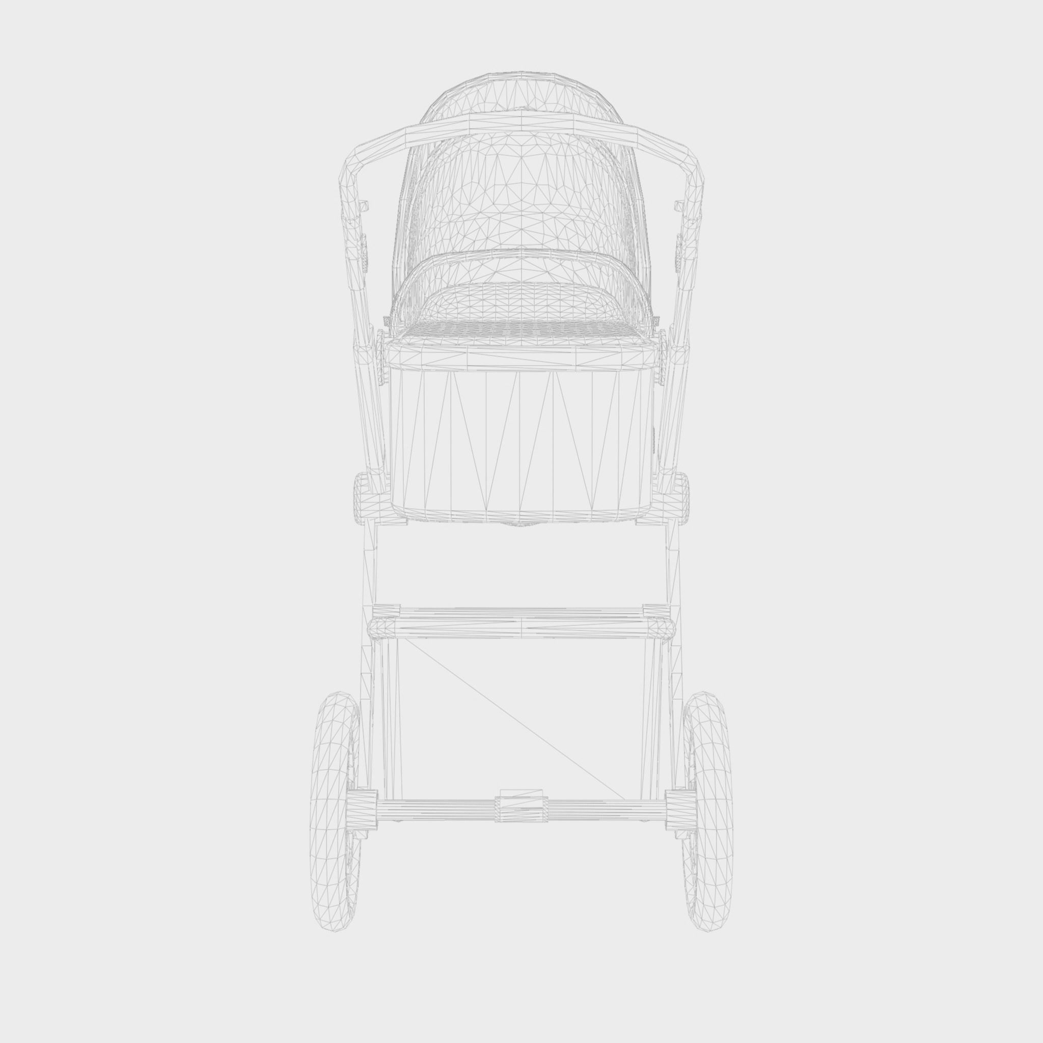 3D Model of Prams and Strollers - Joolz Day3 Brilliant Black Low-poly 3D model_6