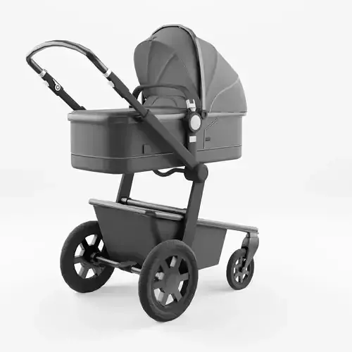 3D Model of Prams and Strollers - Joolz Day3 Brilliant Black Low-poly 3D model