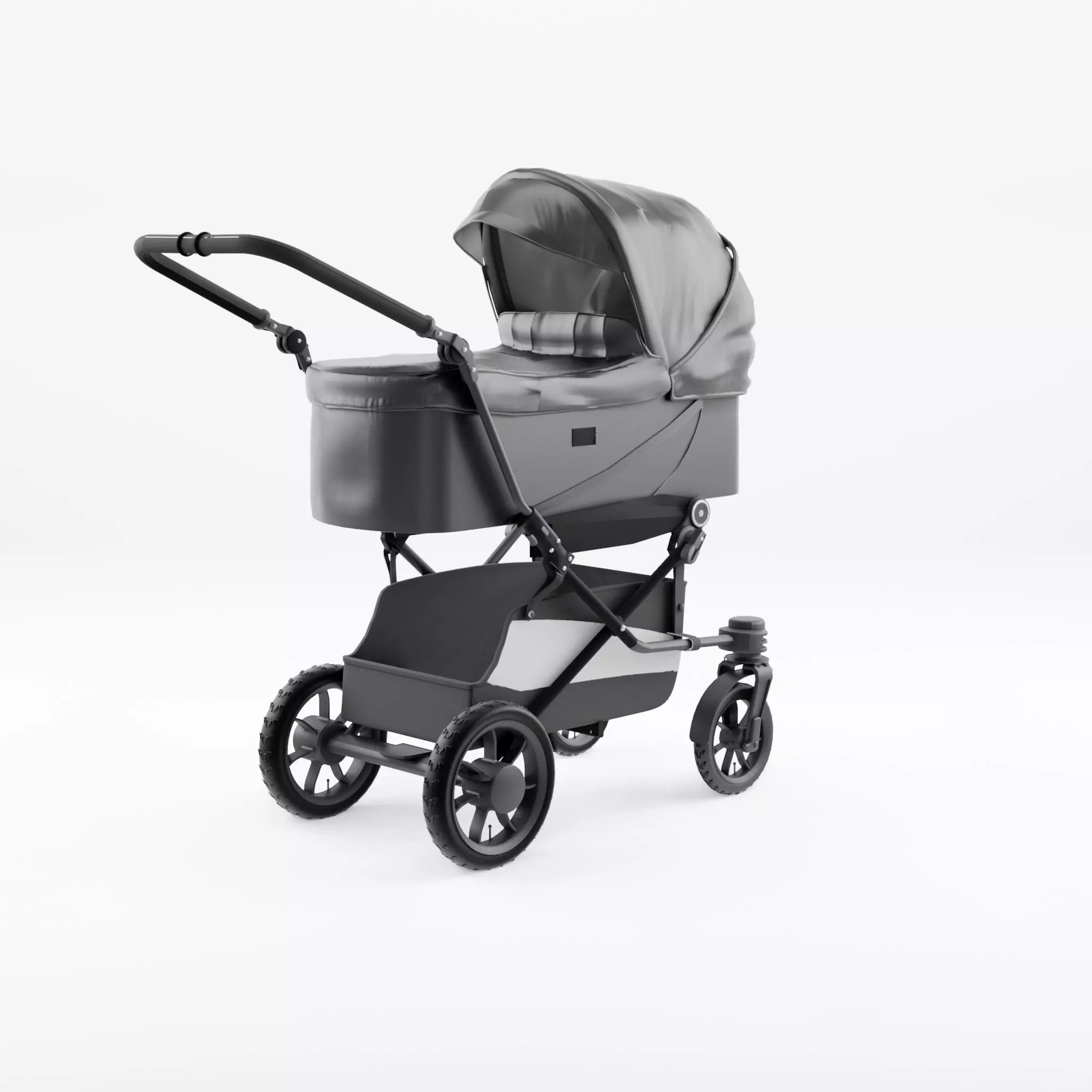 3D Model of  Prams and Strollers - Emmaljunga Edge Duo Low-poly 3D model_0