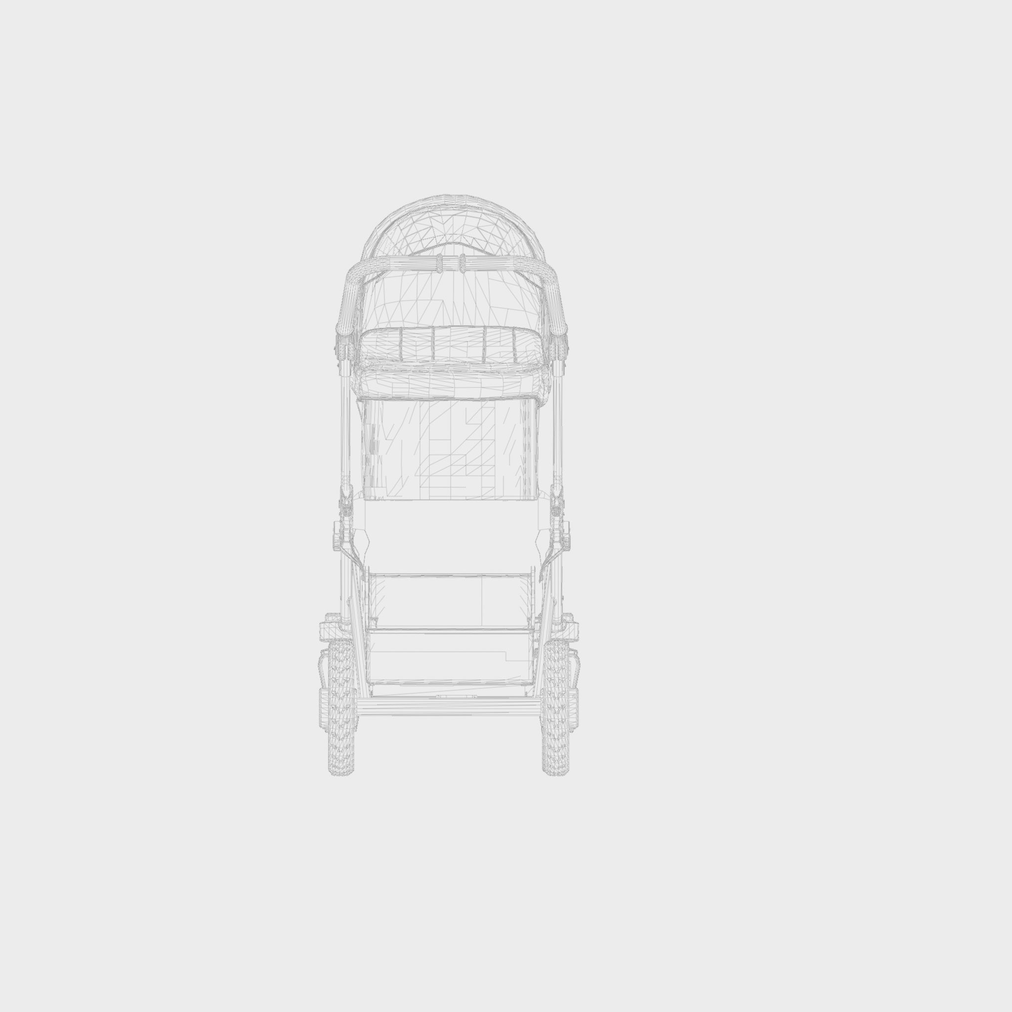 3D Model of  Prams and Strollers - Emmaljunga Edge Duo Low-poly 3D model_6